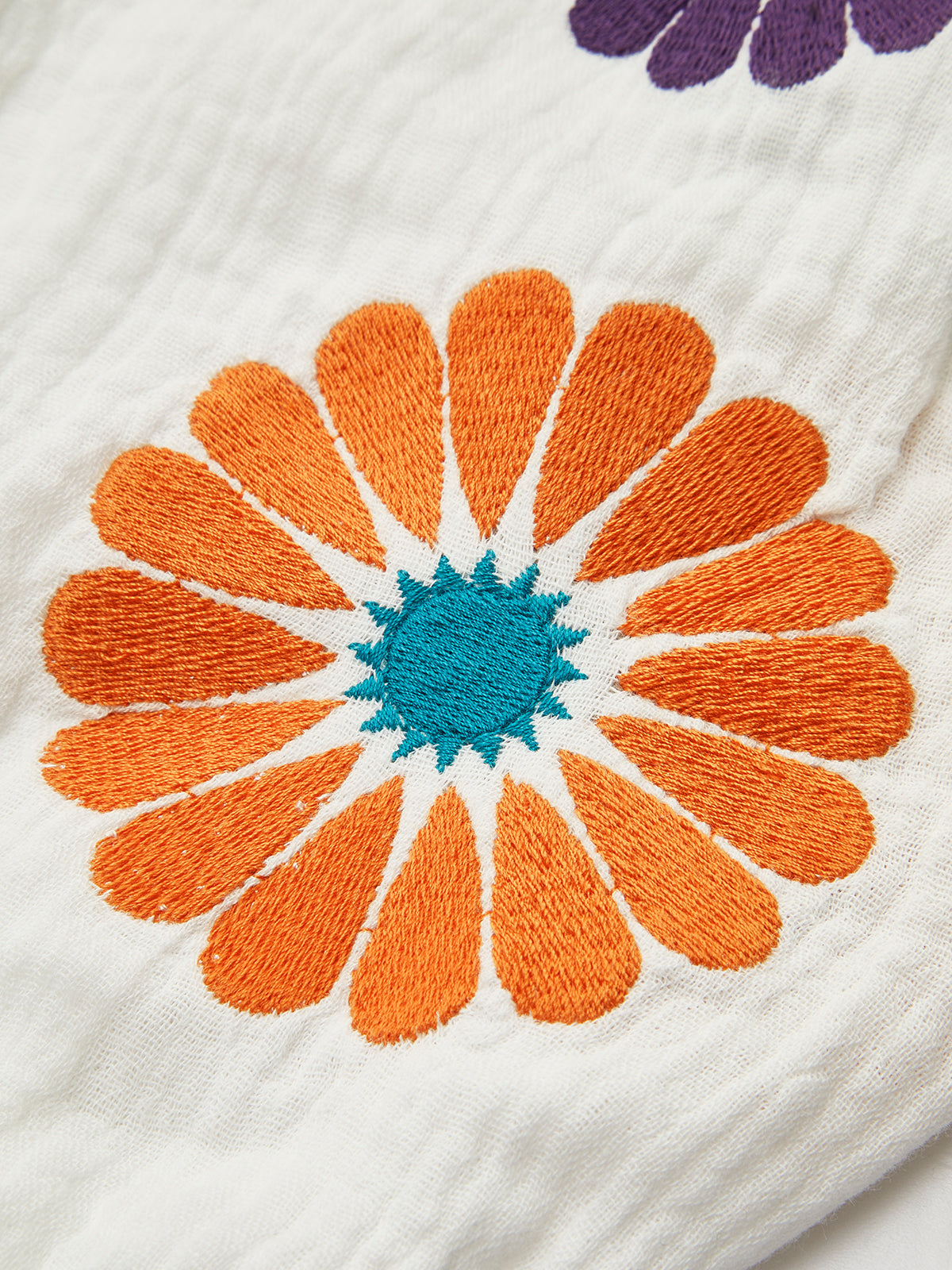 Semi-Sheer Embroidery V-Neck Floral Dress