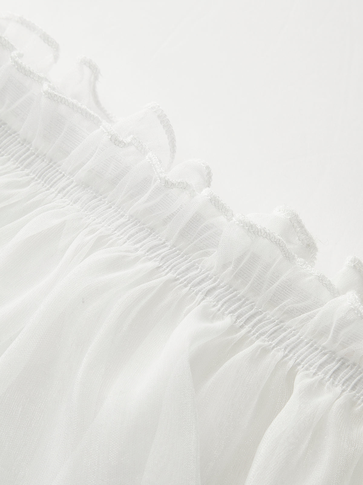 Semi-Sheer Gradient Floral Off-Shoulder Chiffon Top