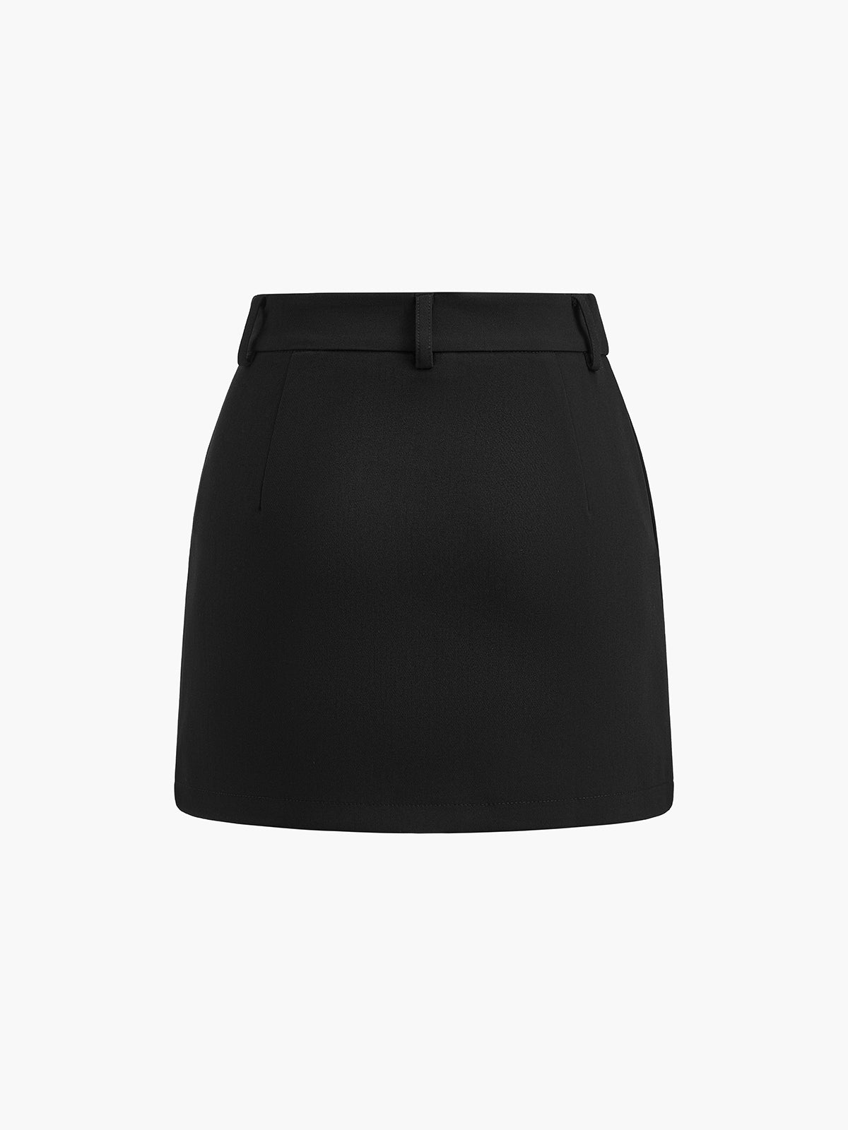 Solid A-Line Short Skirt