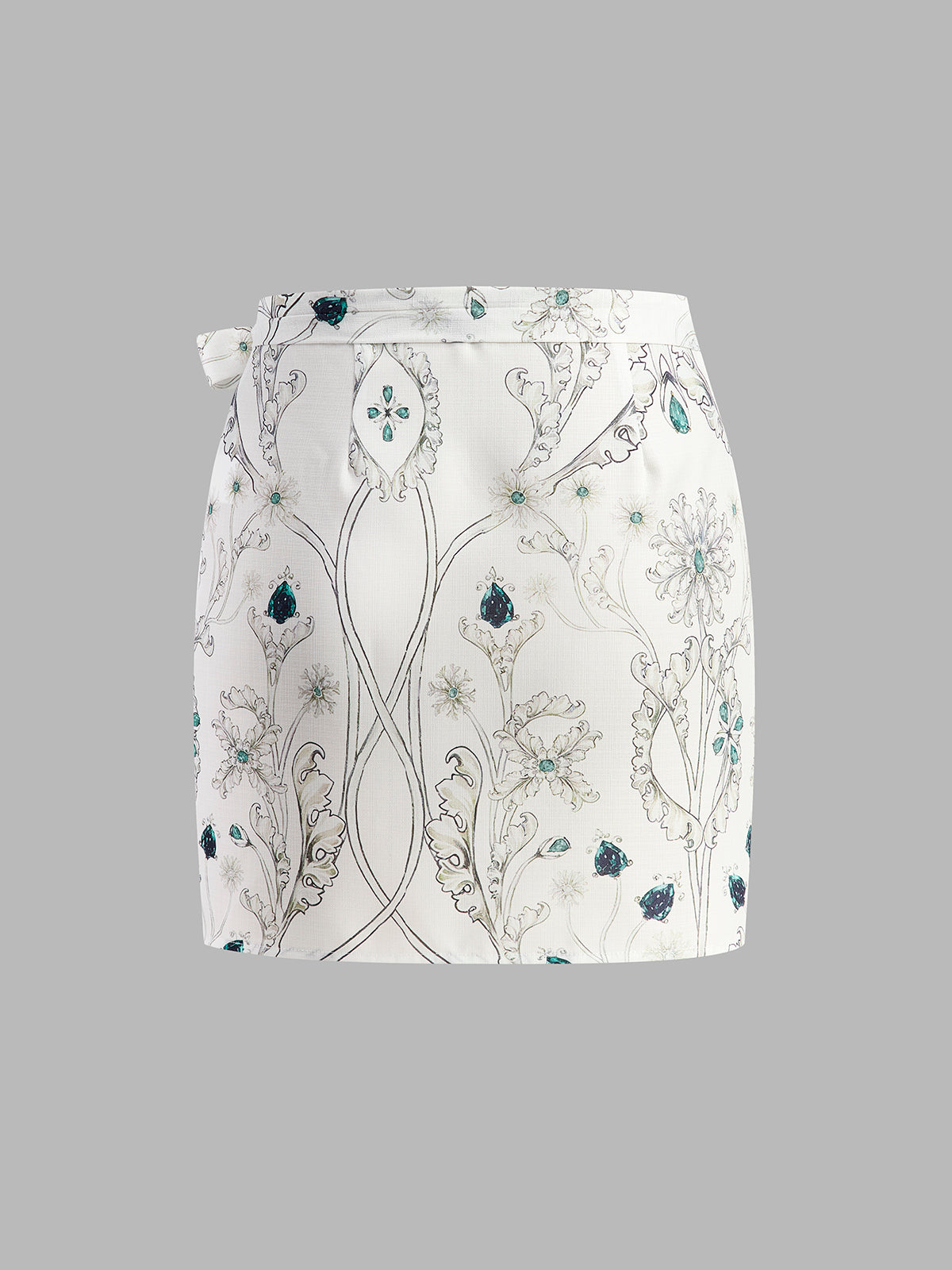 Floral Print Wrap Skirt