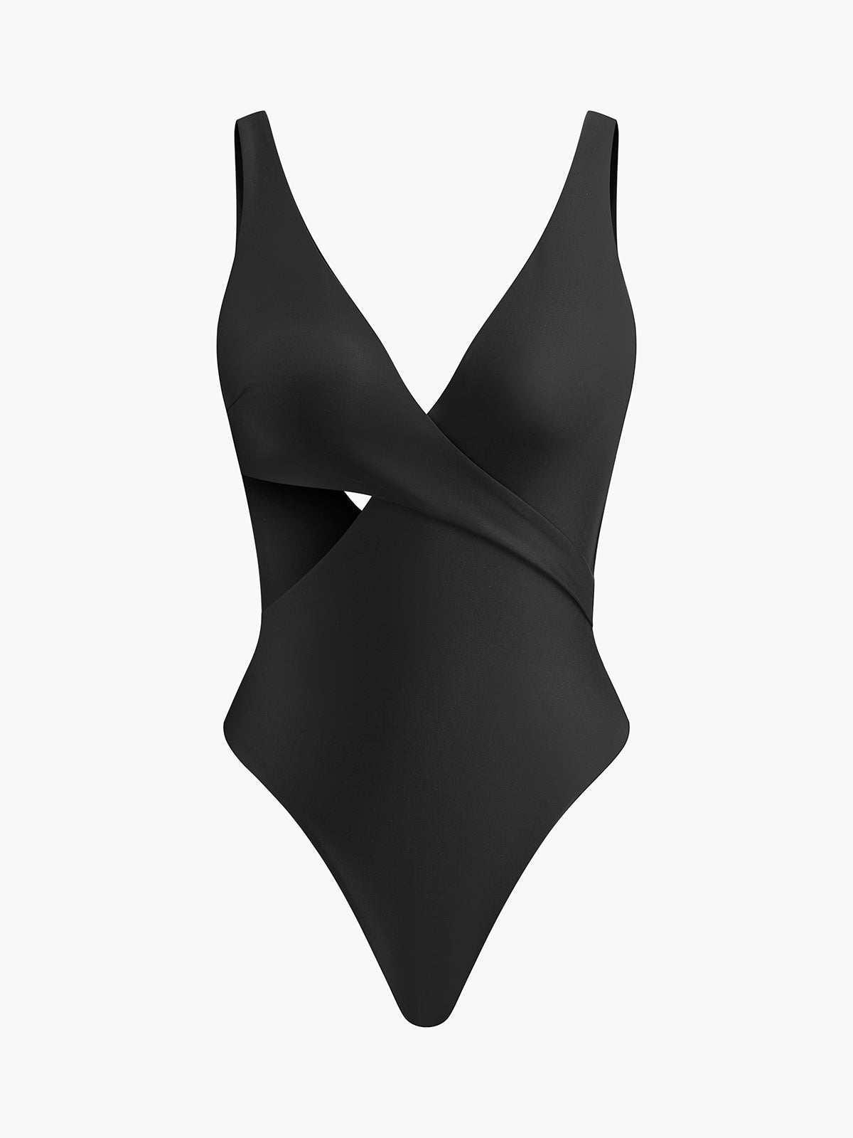 V-Neck Criss-Cross One-Piece Swimsuit