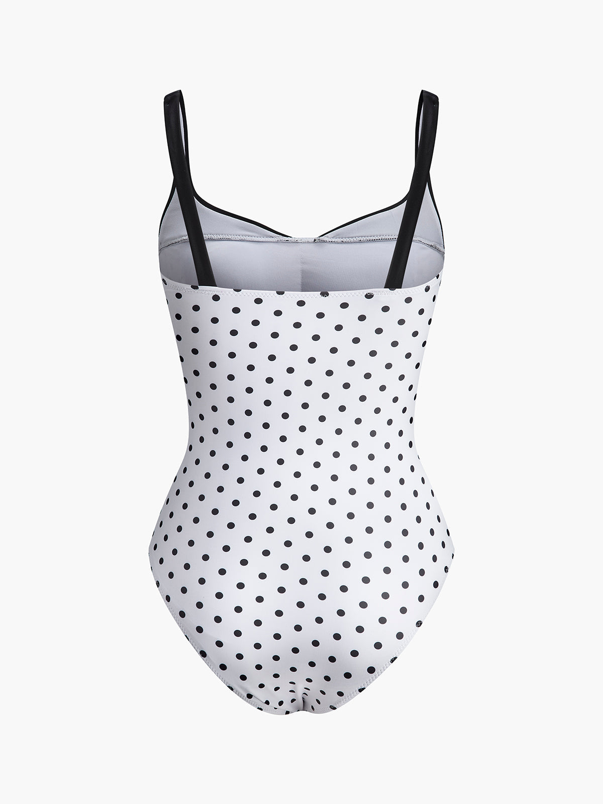 Polka Dot Contrast One-Piece Swimsuit