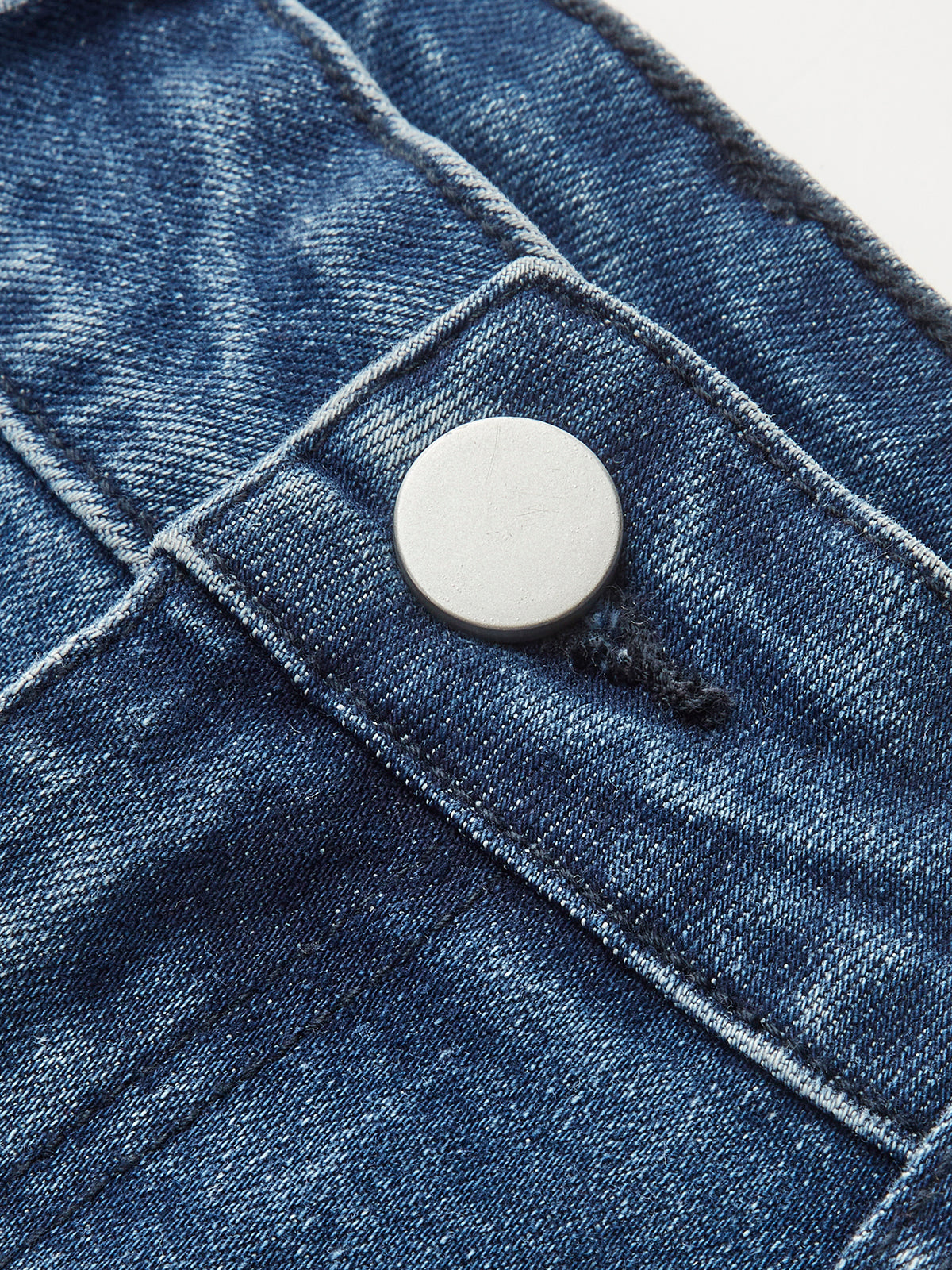 High-Waist Pocket Detail Wide-Leg Jeans