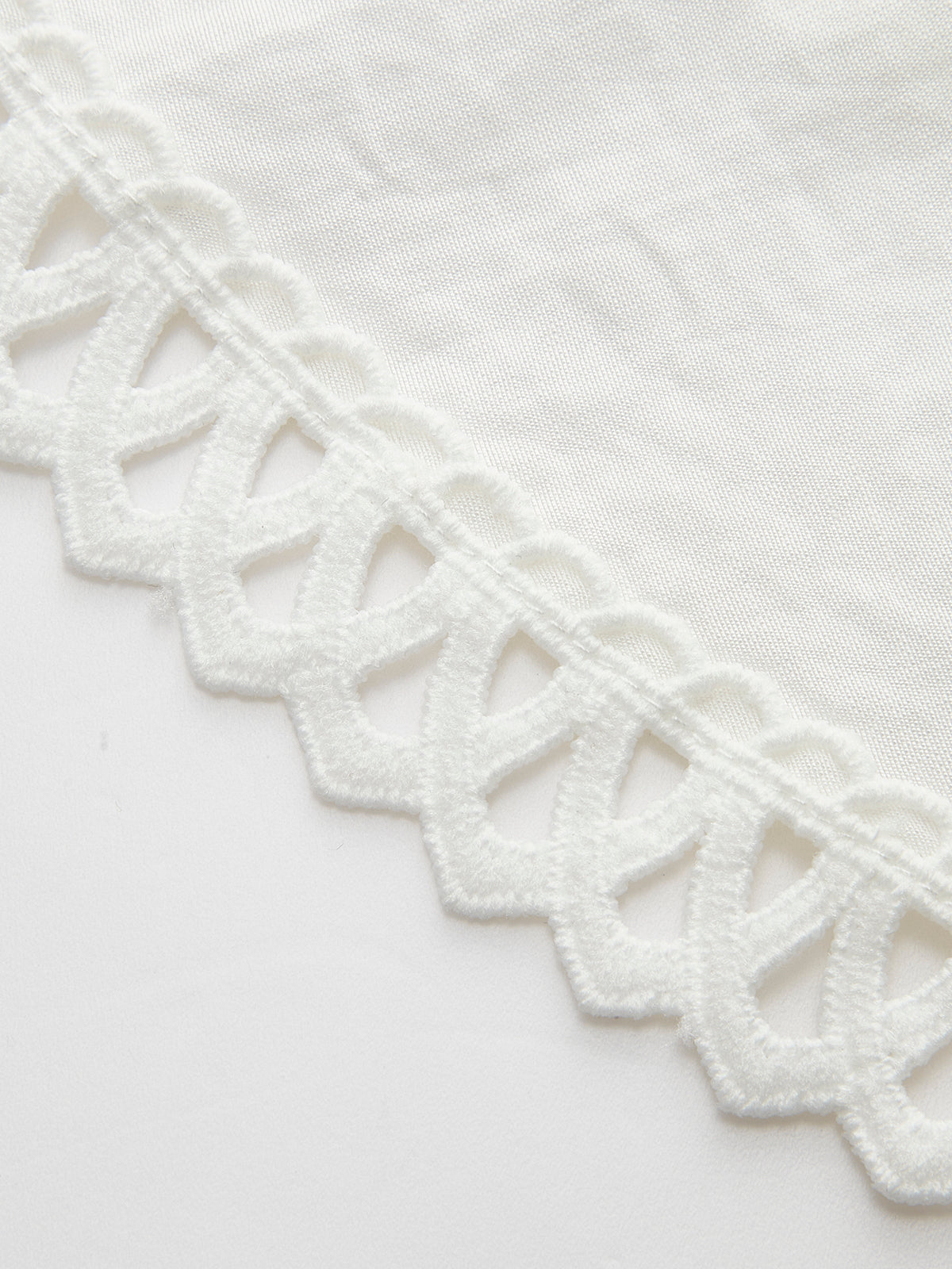 Lace-Trimmed Tiered Skirt