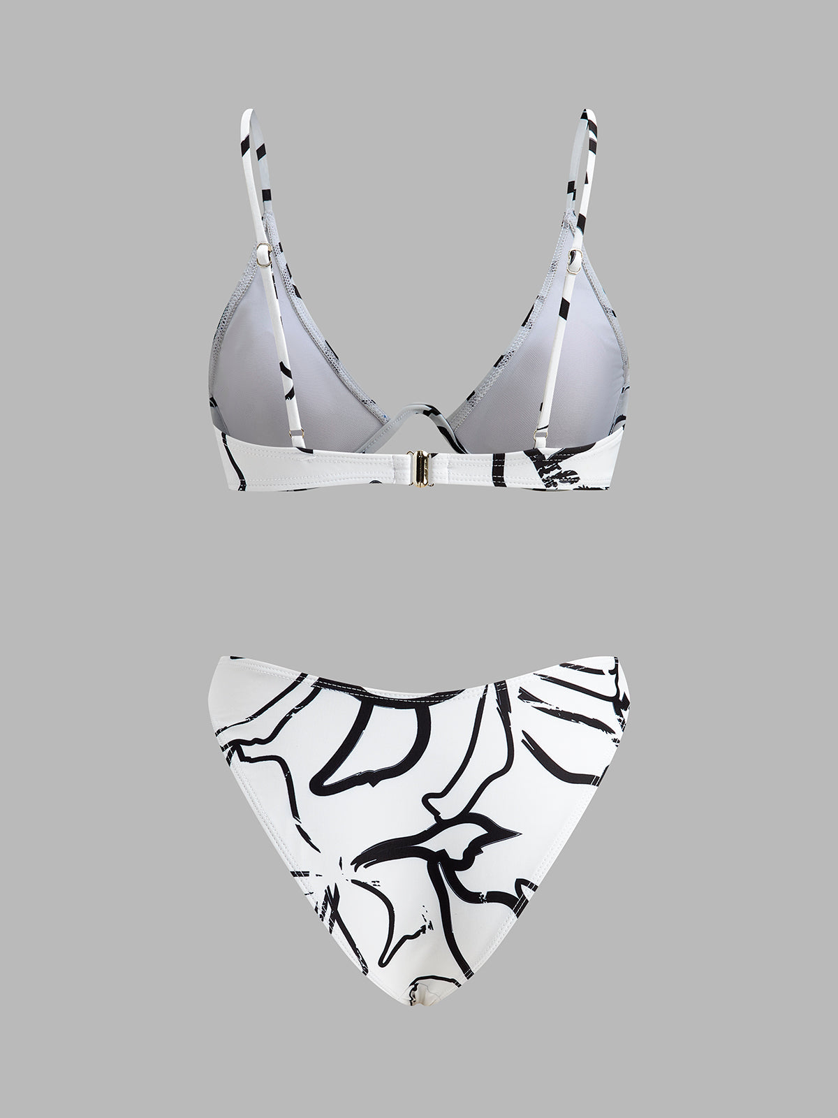 Abstract Print Triangle Bikini Set