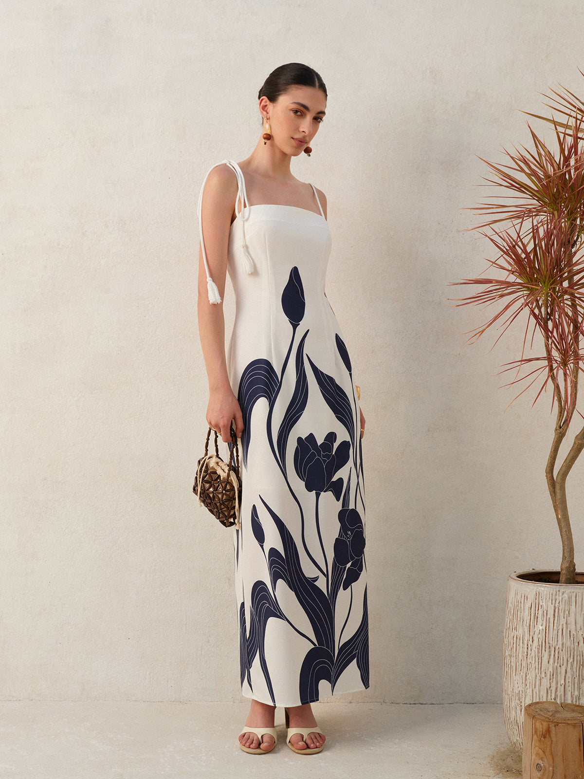 Floral Tie-Back Cami Dress