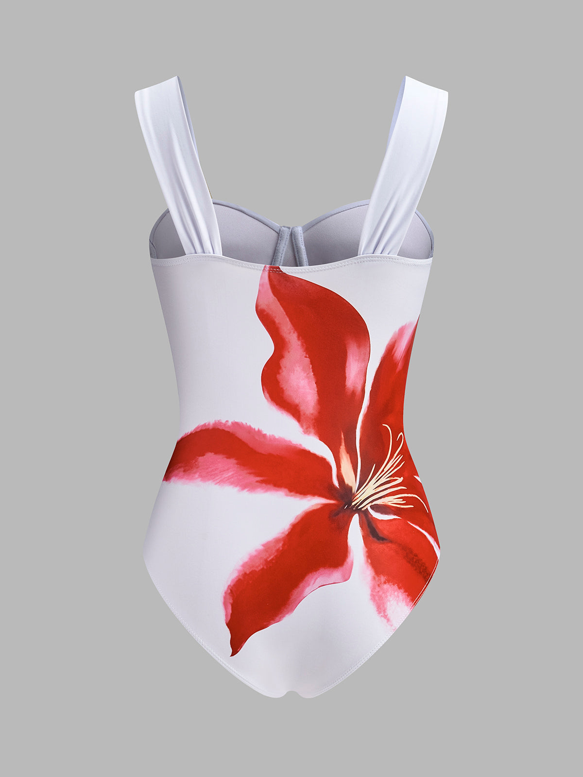 Corset-Style One-Piece With Draped Cover-Up