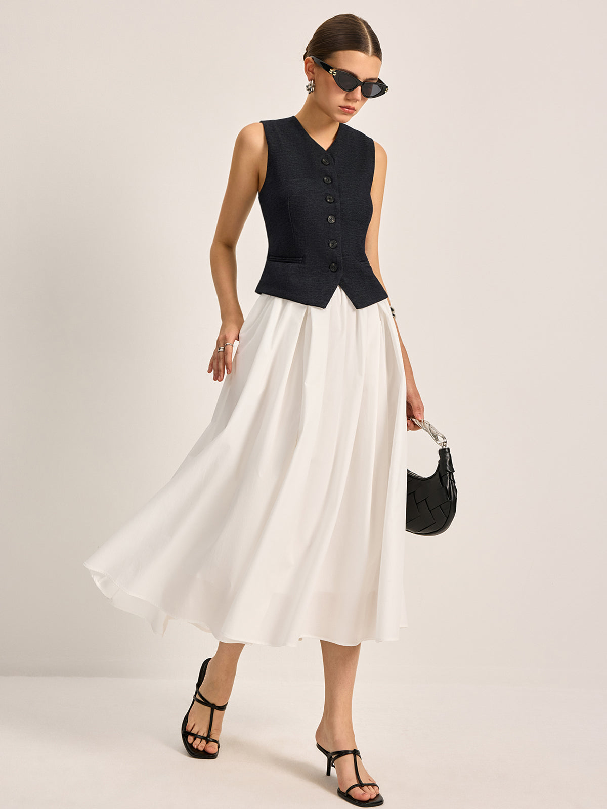 Elegant A-Line Pleated Skirt