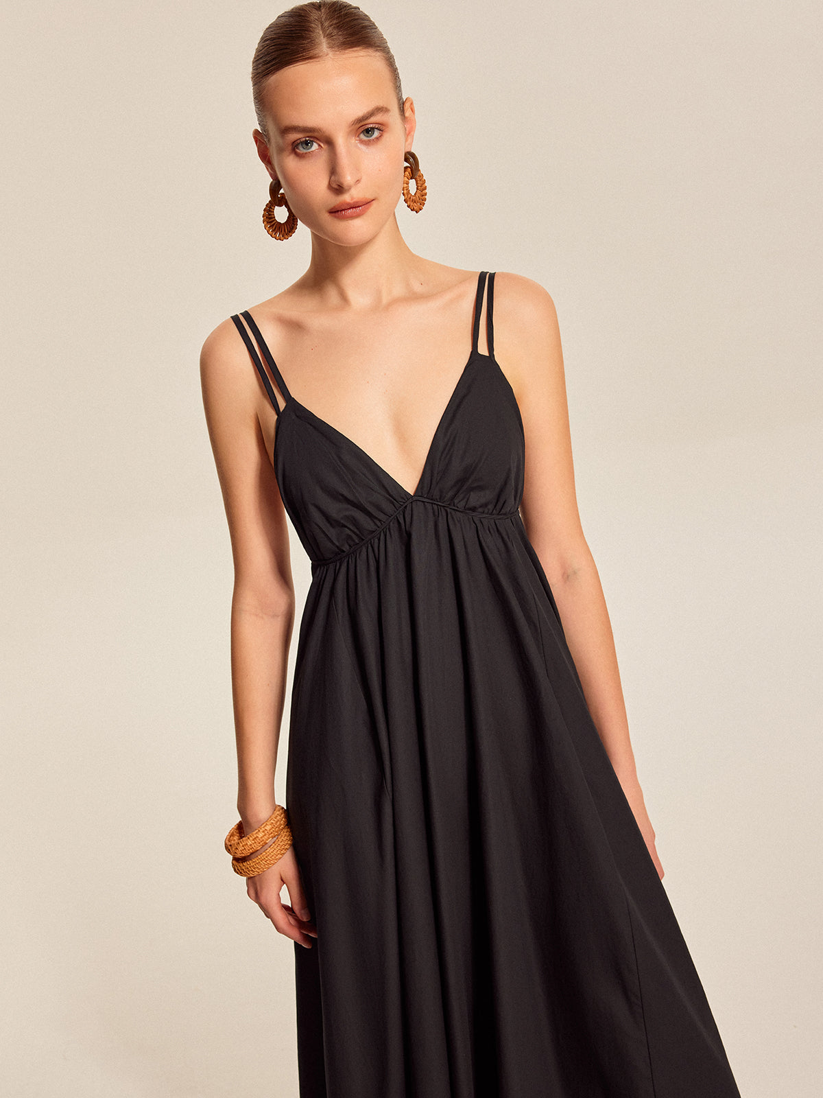 Double Strap V-Neck Cami Dress