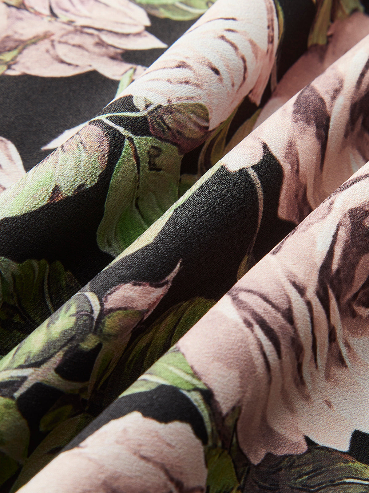 Floral Lace-Trim Tie-Back Dress