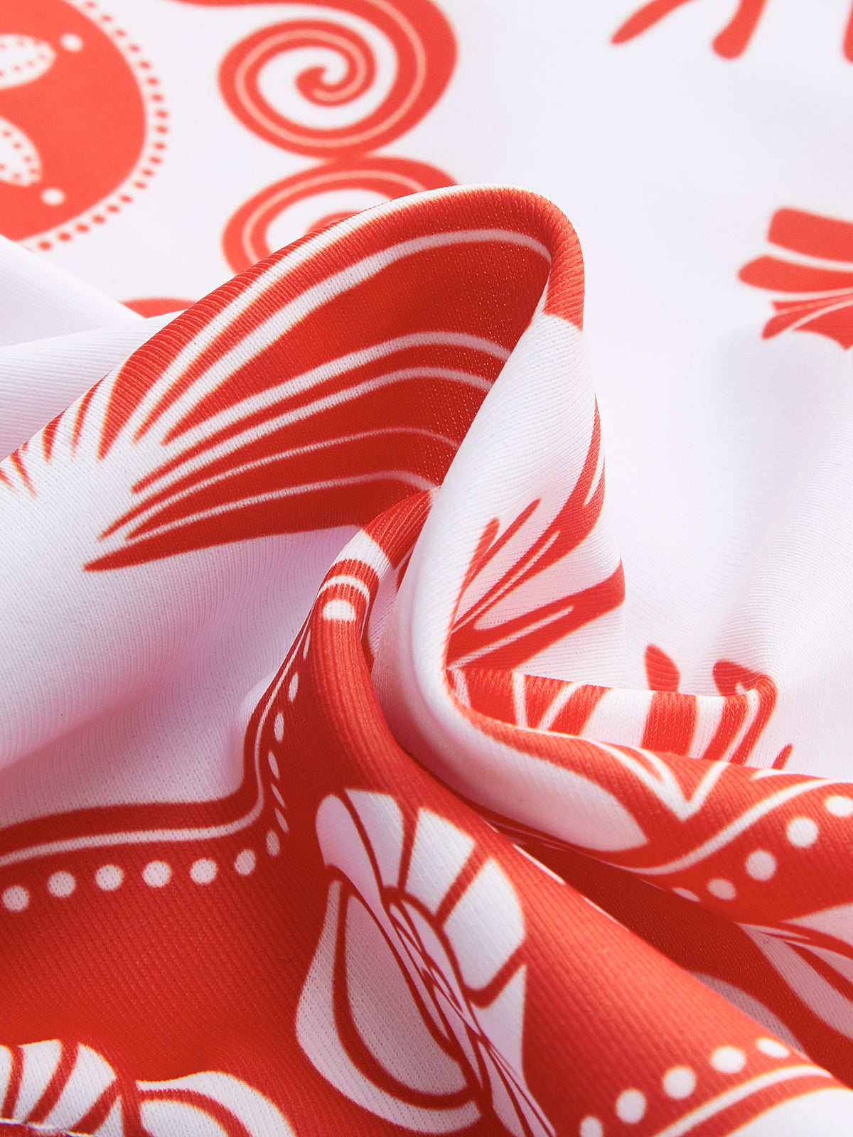 Metal Detail Print One-Piece Swimsuit