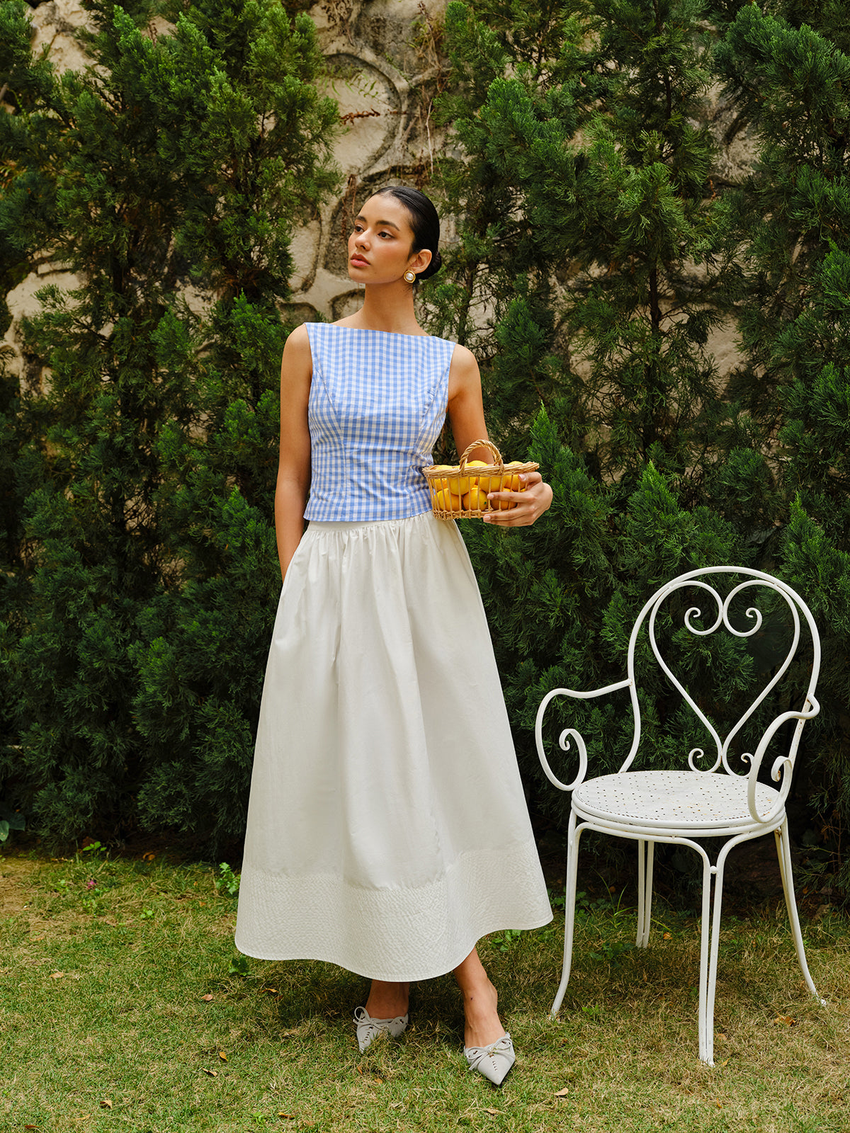 High-Waist Flared Skirt