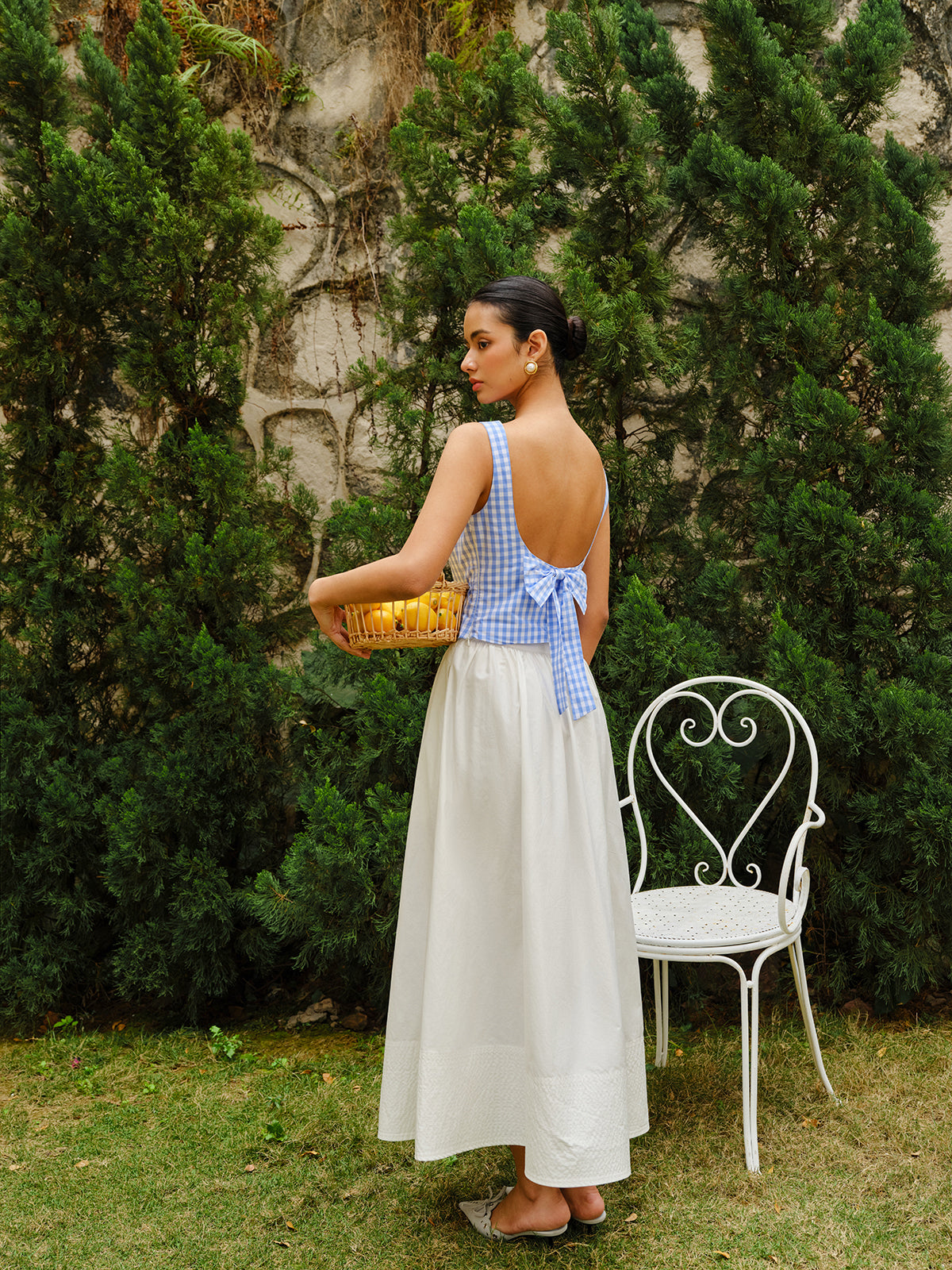 High-Waist Flared Skirt