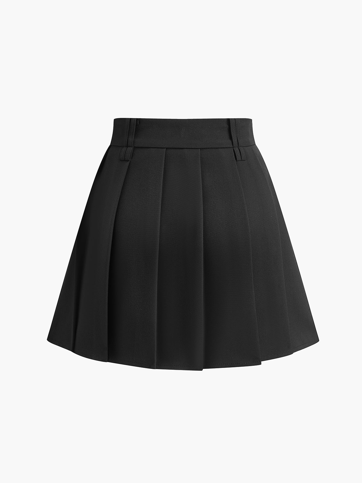 Pleated Mini Skirt Without Belt