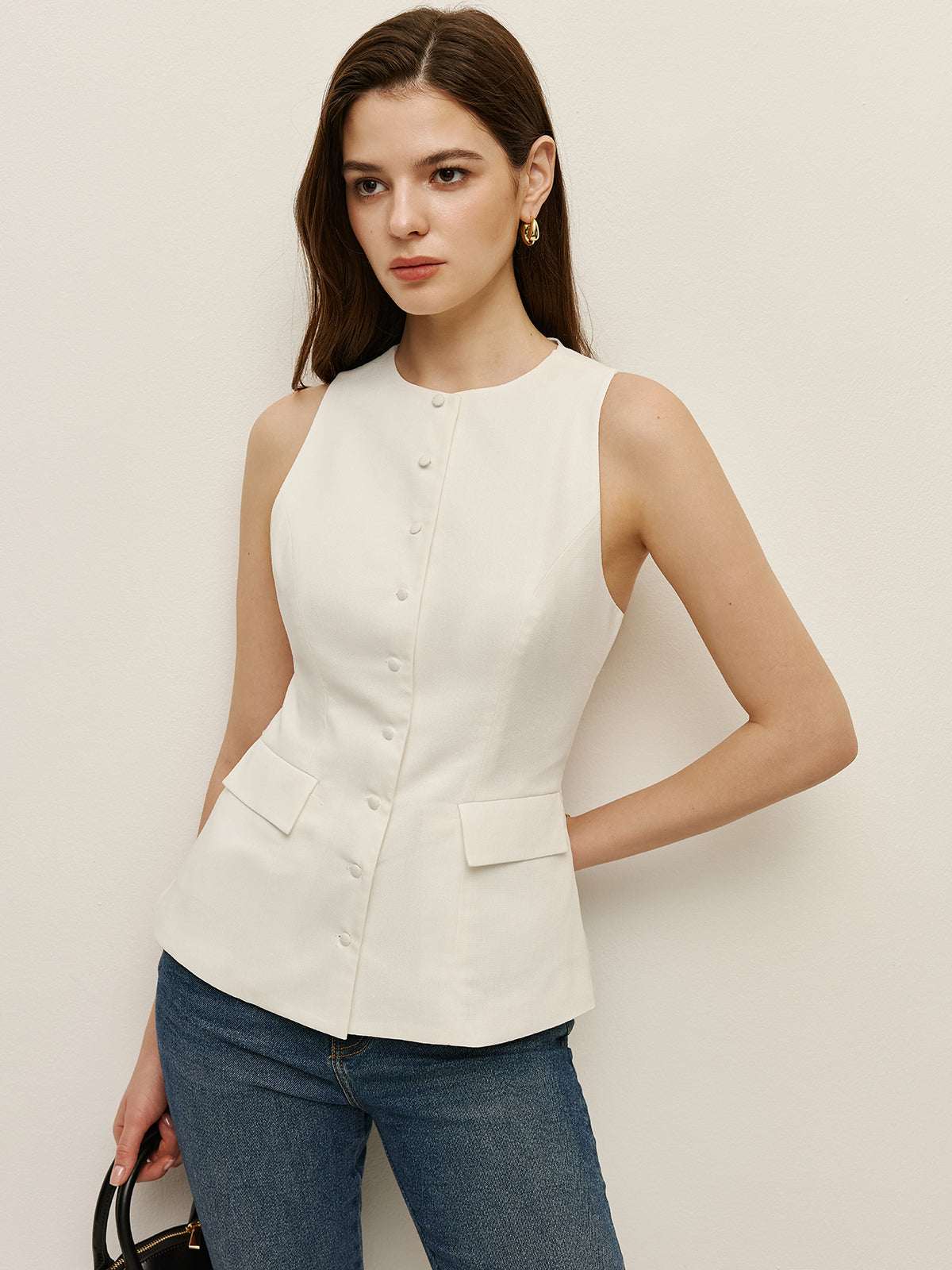 Bow Back Detail Sleeveless Top