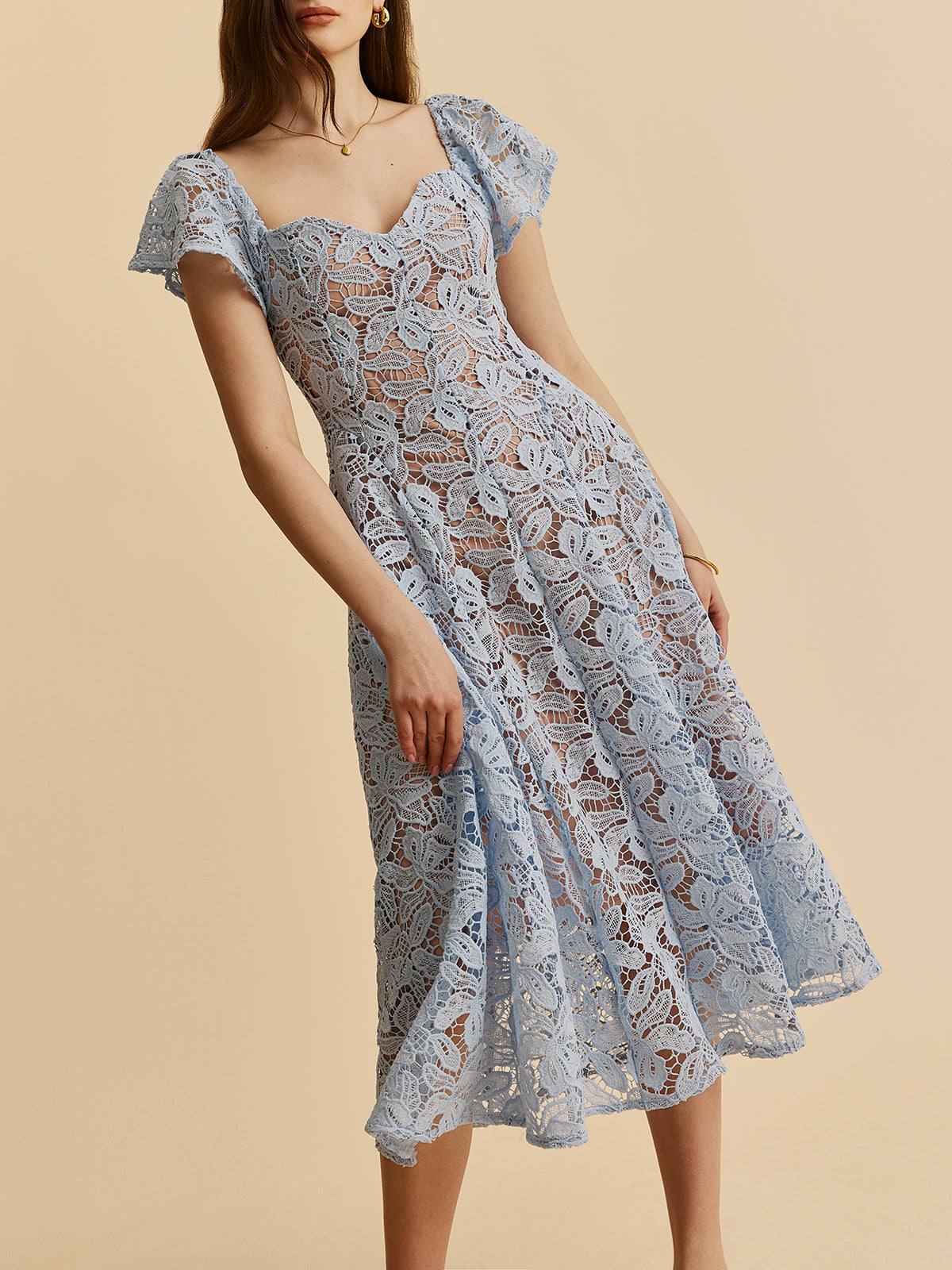 Sweetheart Neck Lace Dress