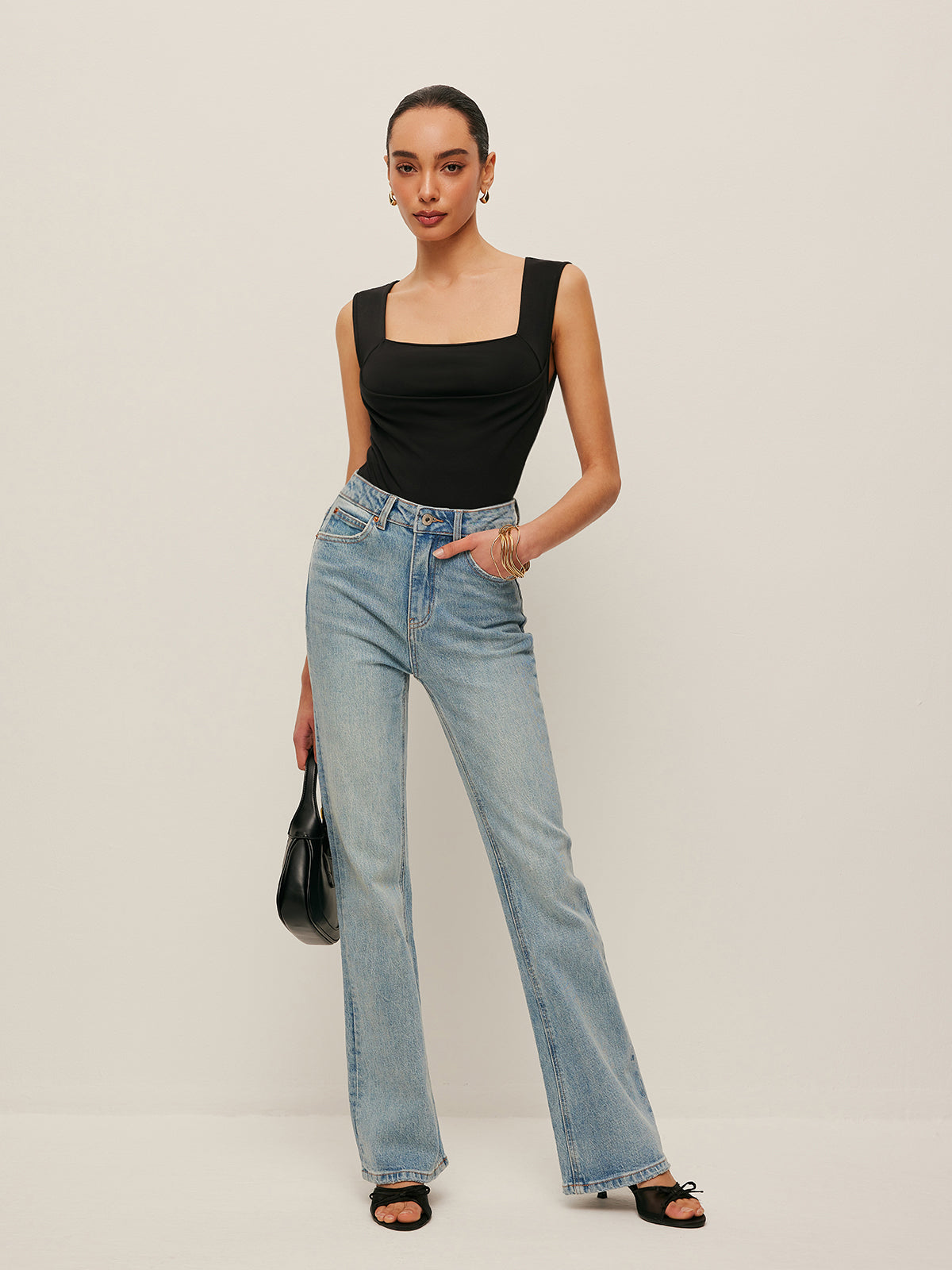 Square Neck Fitted Tank Top