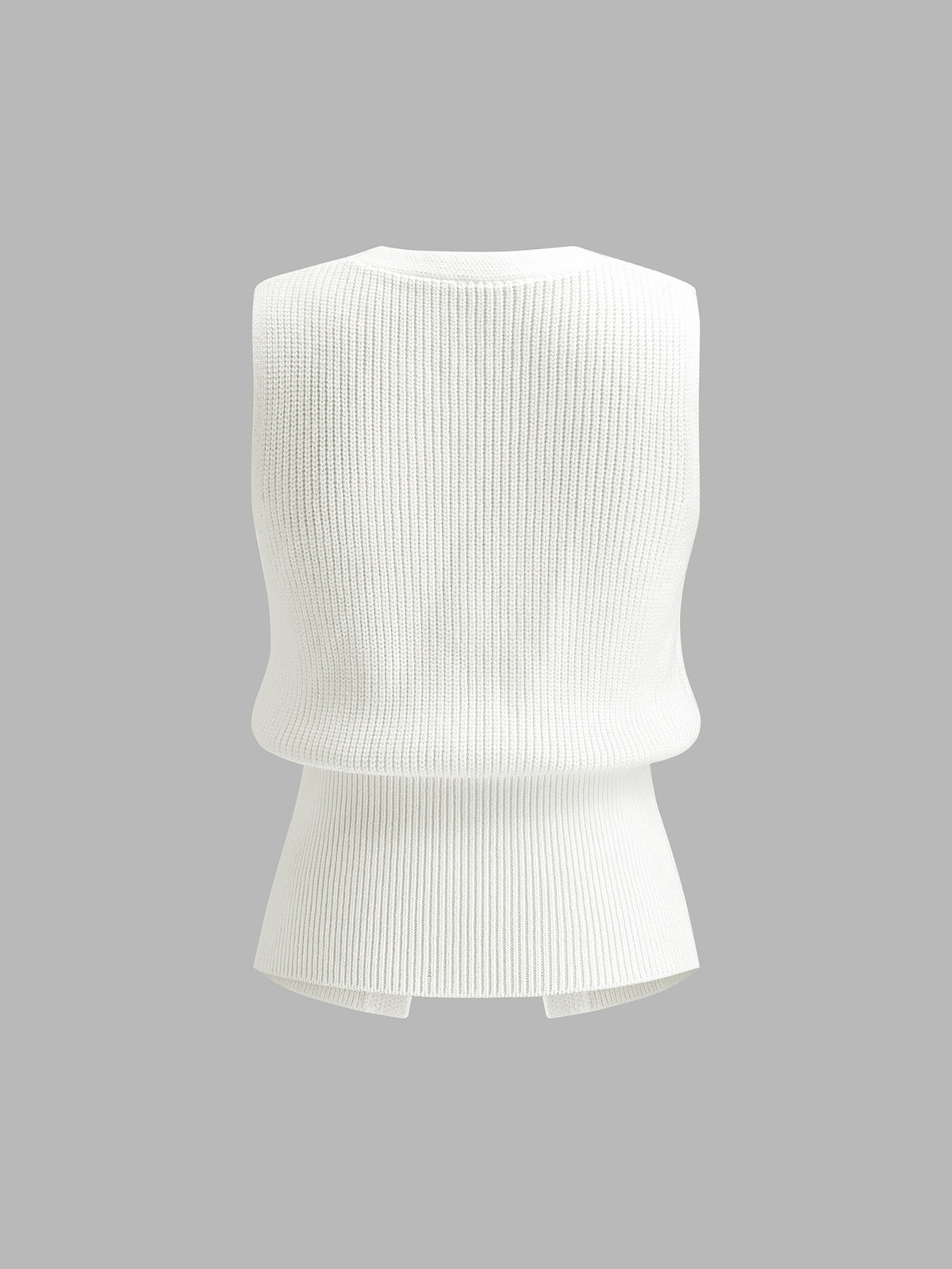 Metal Buckle Waisted Sweater Vest