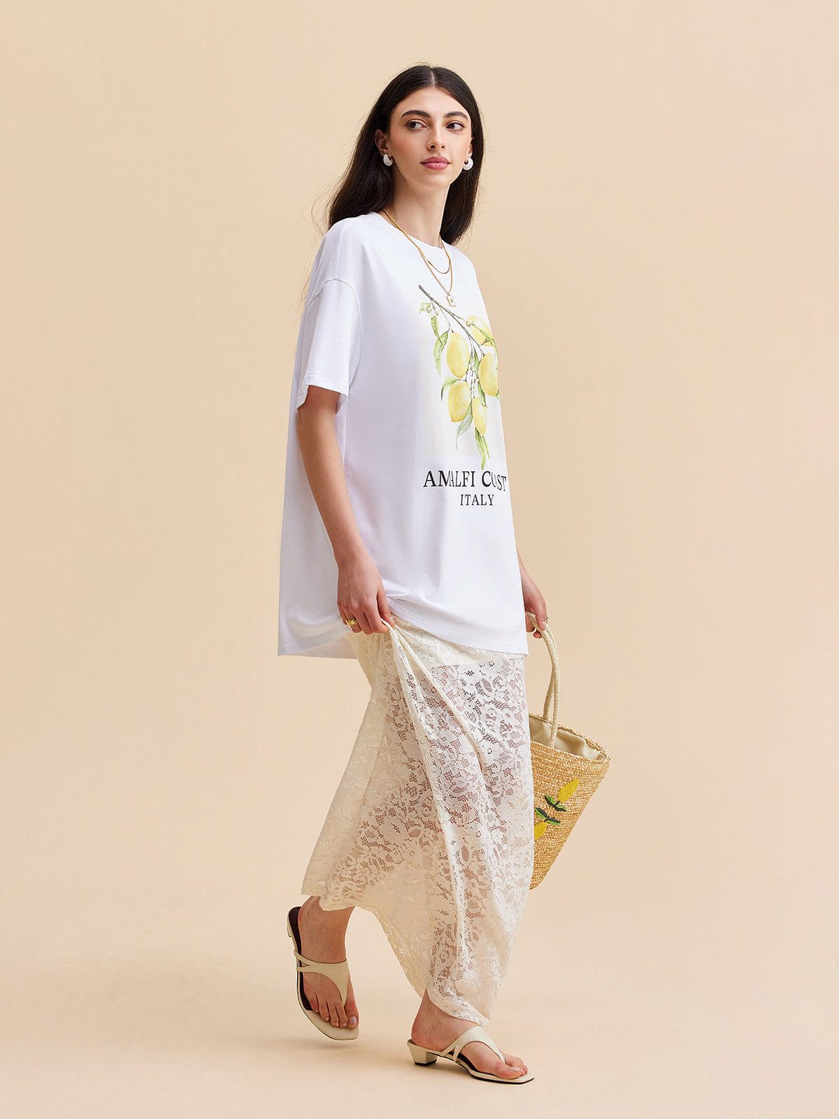 Semi-Sheer Lace Skirt