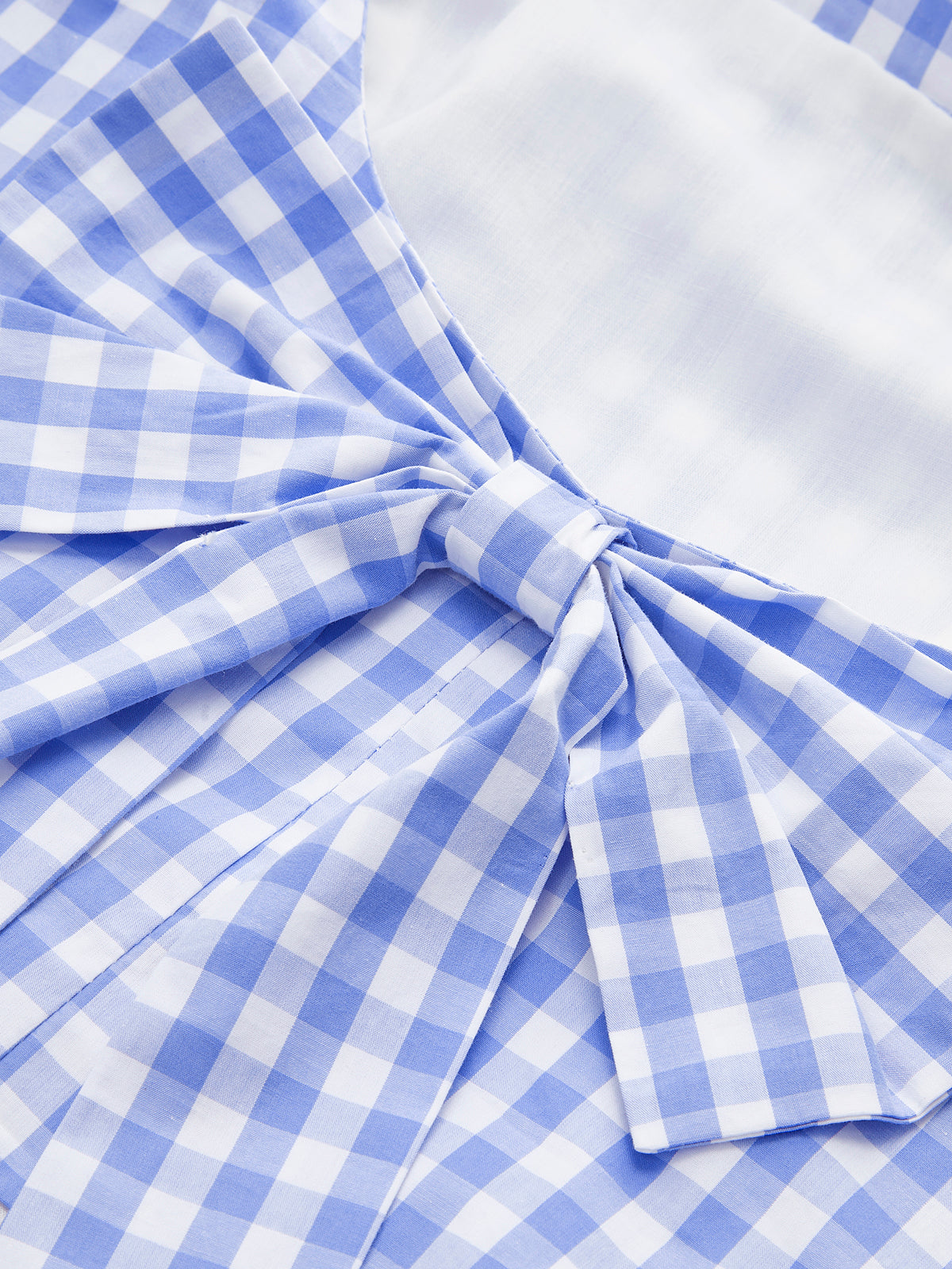 Checkerboard Bow Back Crop Top