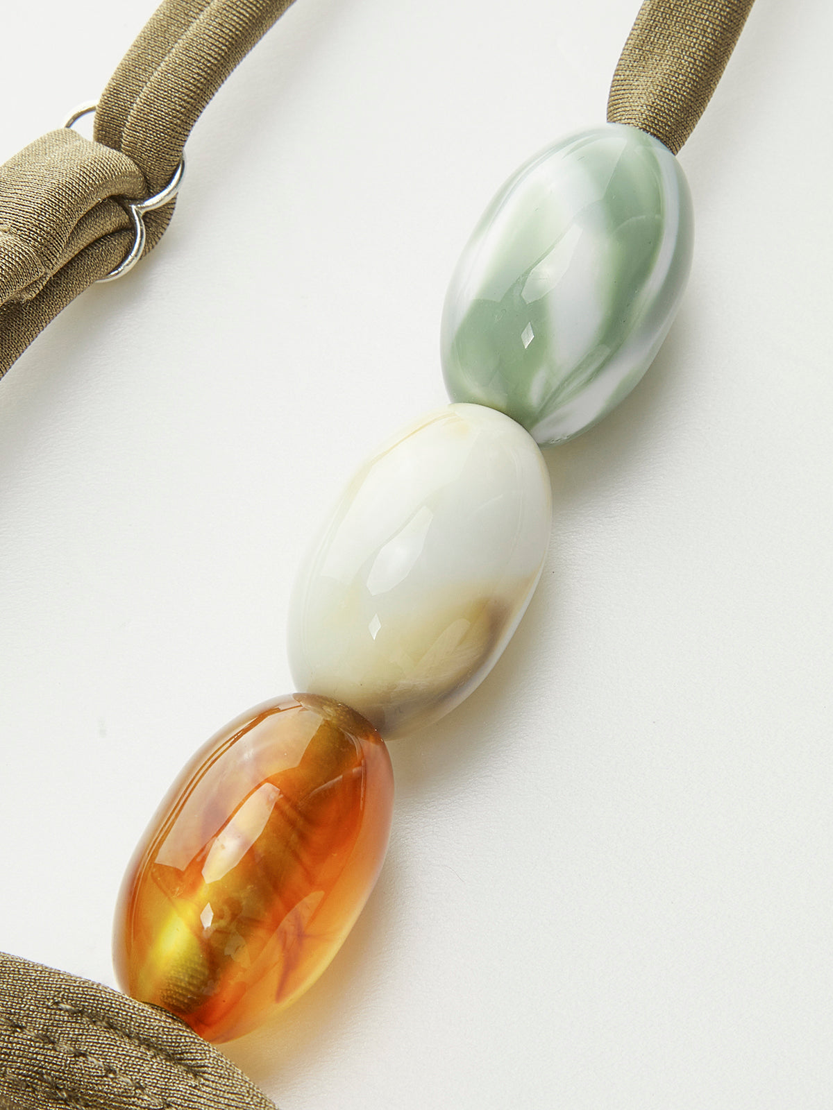 Beaded Strap Cut-out One-Piece Swimsuit