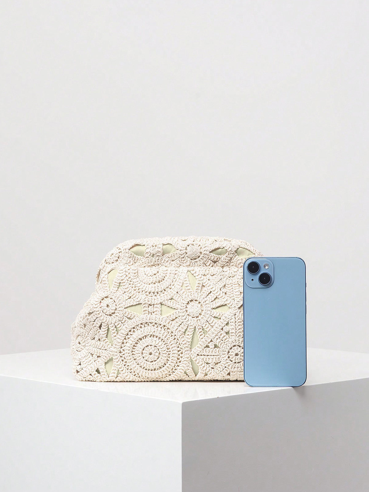 Crochet Lace Clutch Bag