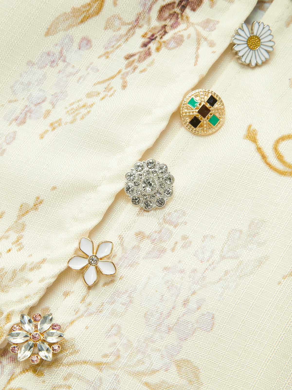 Floral Print Puffed Sleeve Dress With Belt