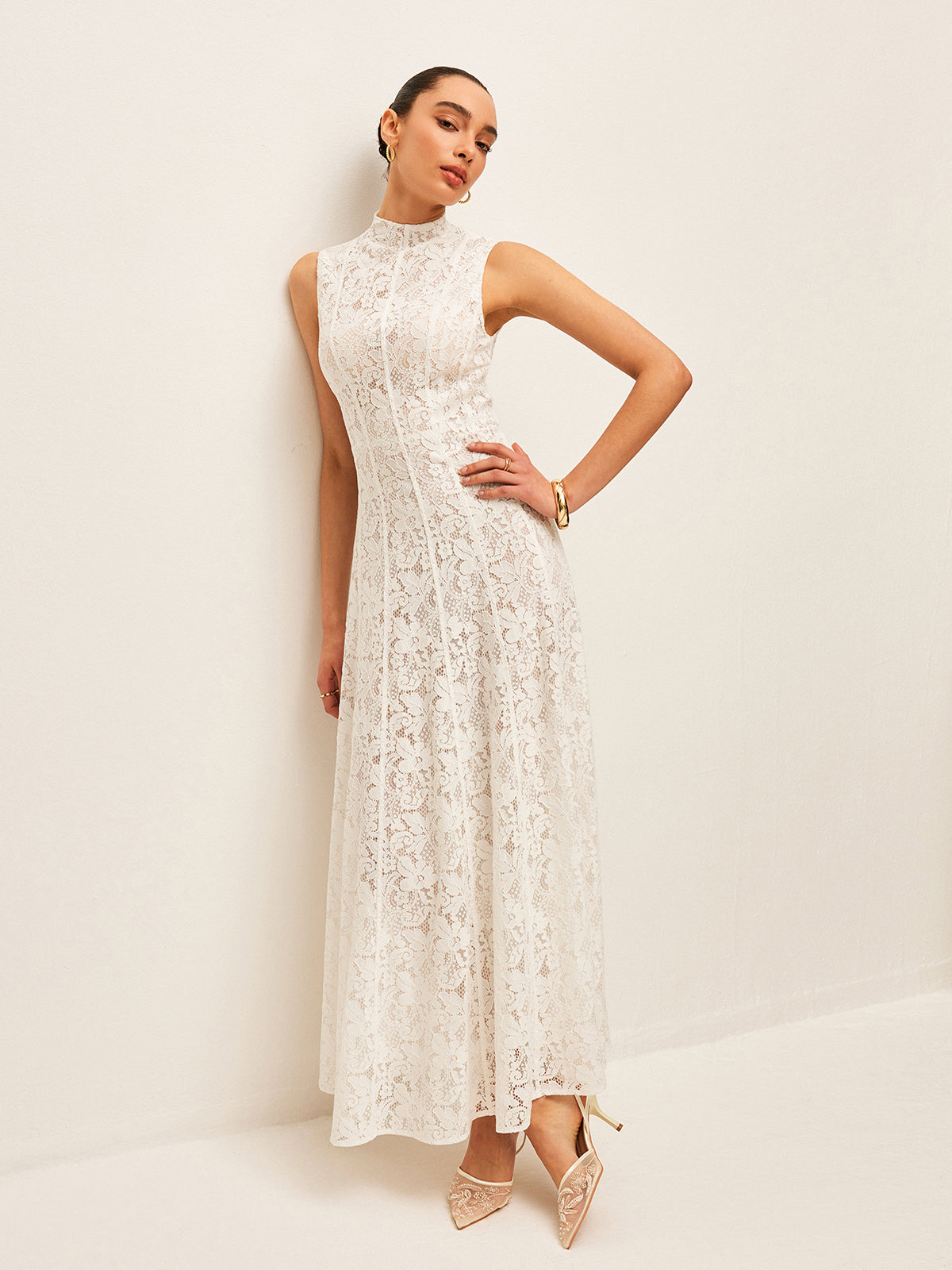 Semi-Sheer Lace Dress