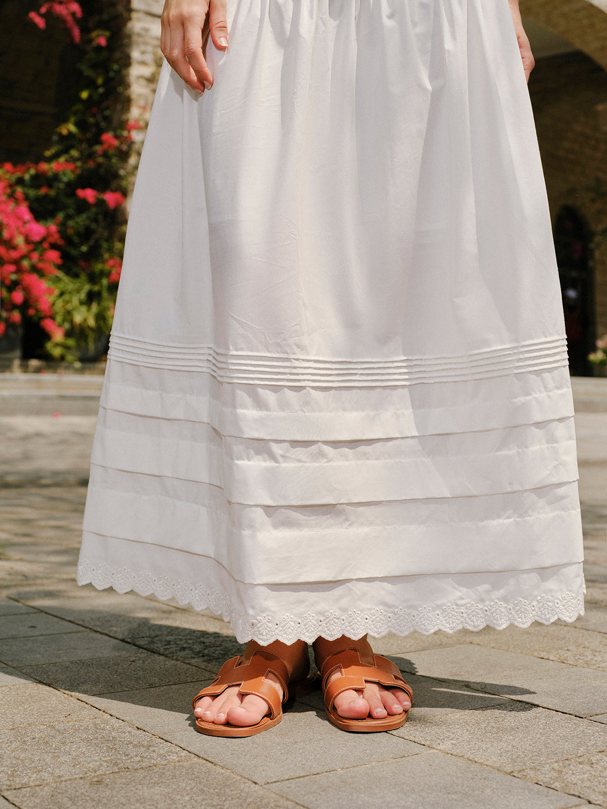 Tiered Scalloped Hem Skirt