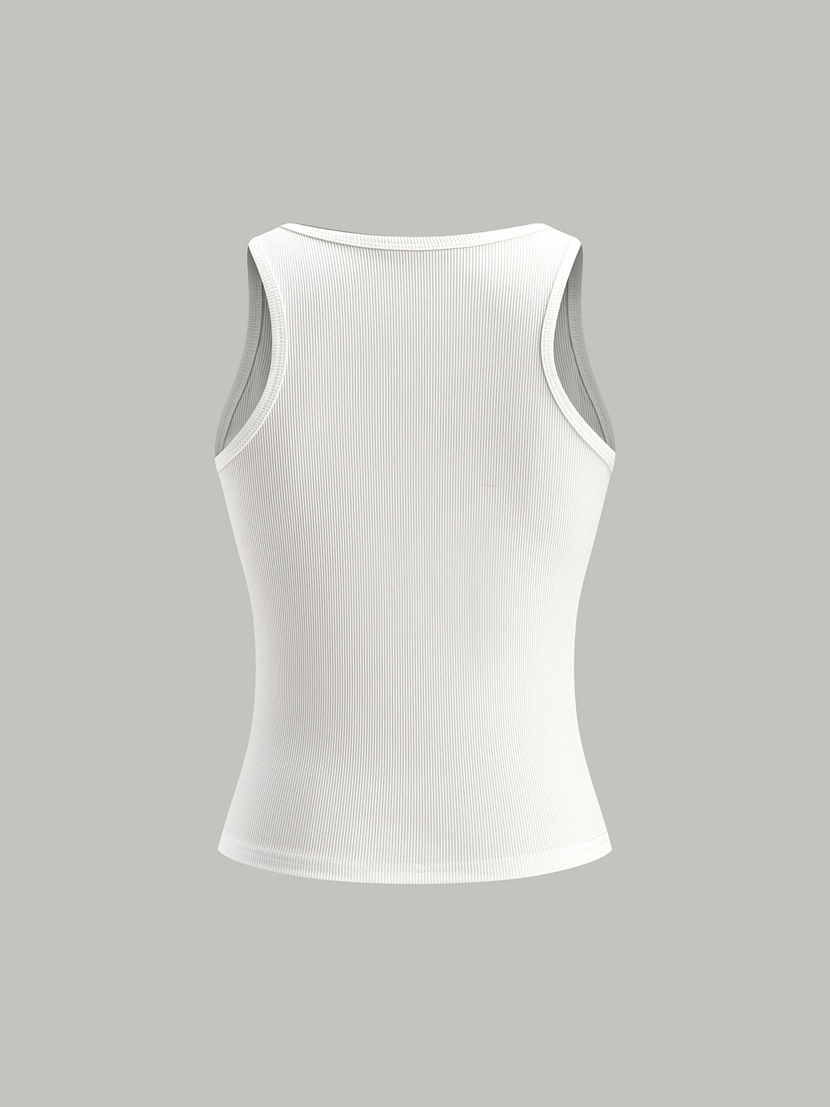 Ribbed Knit Top With Metal Detail