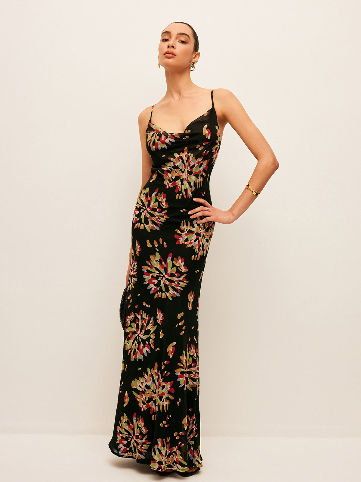 Boho Tied Back Chiffon Cami Dress