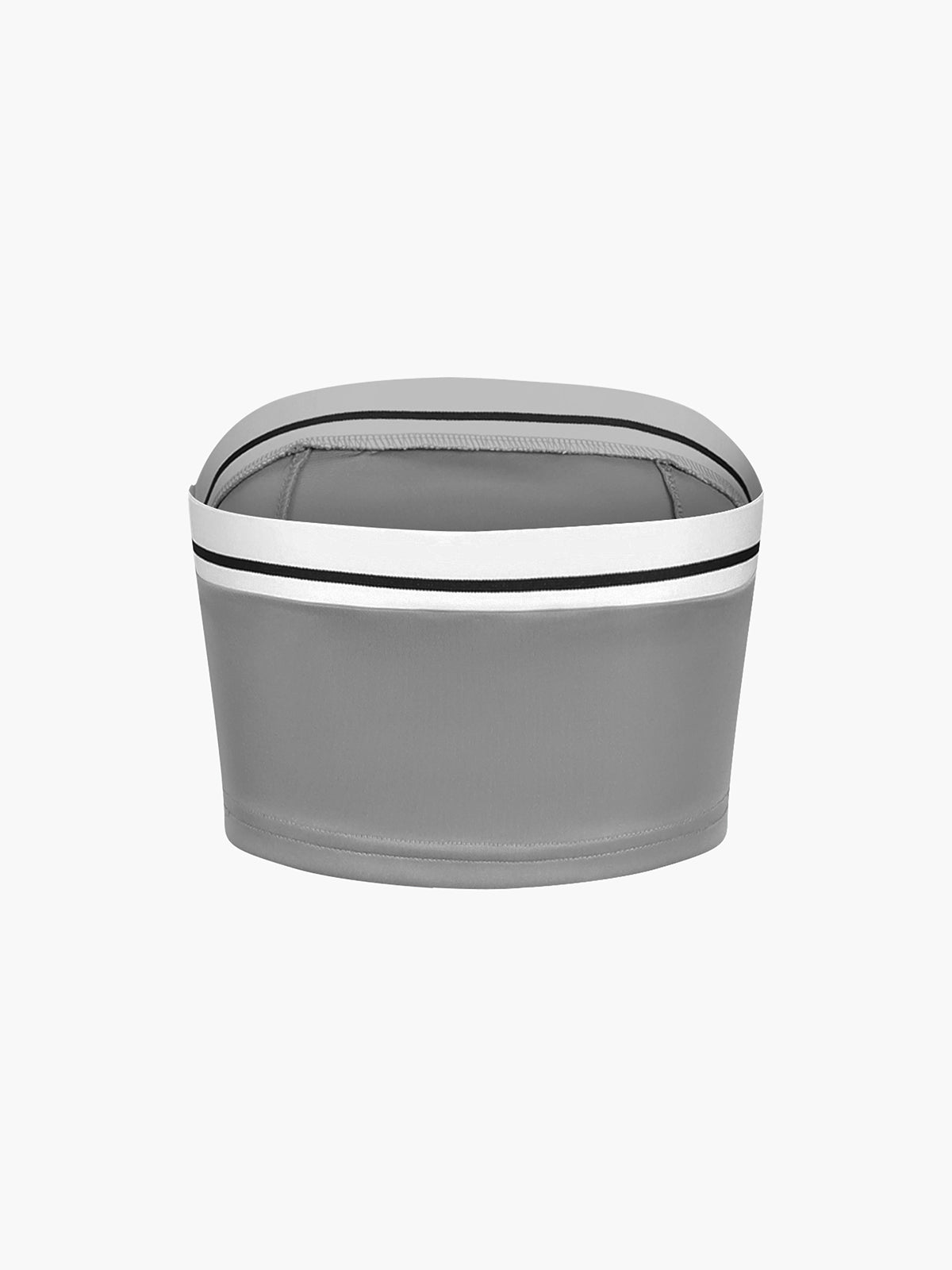 Tube Top Two Piece Contrast Waistband Pants Set