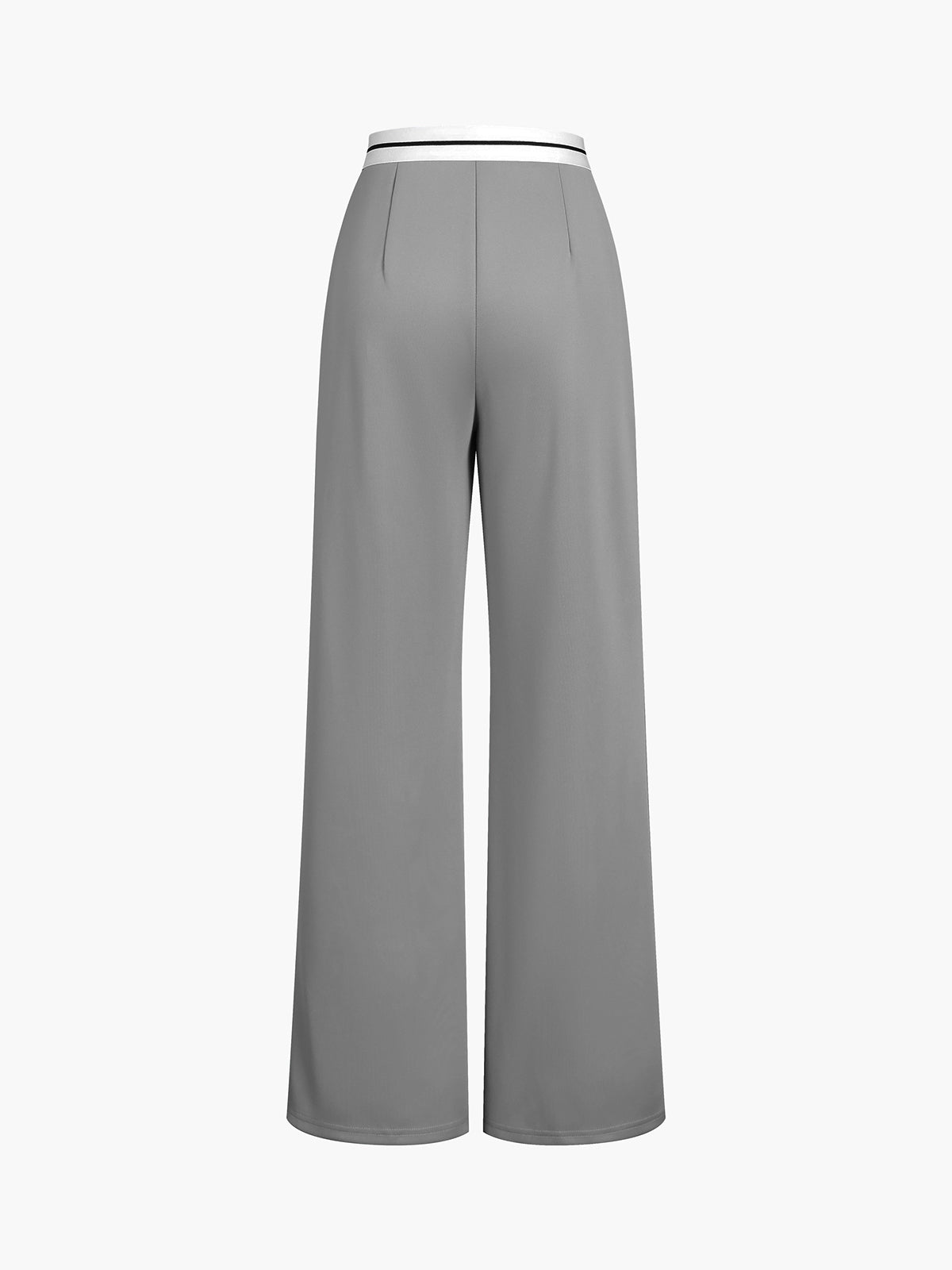 Tube Top Two Piece Contrast Waistband Pants Set