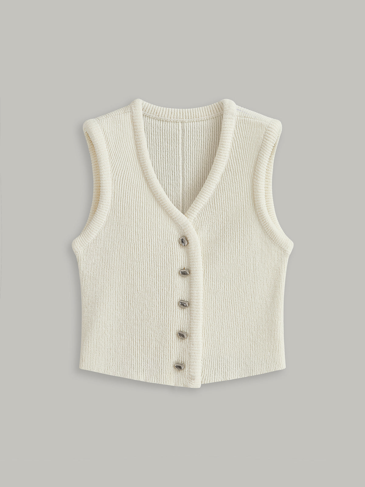 Button Front Sweater Vest