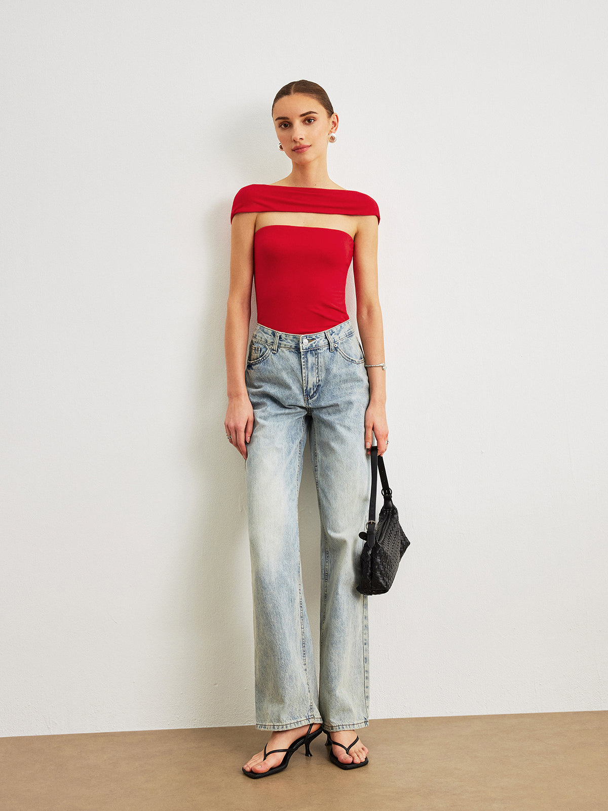 Off-Shoulder Backless Top