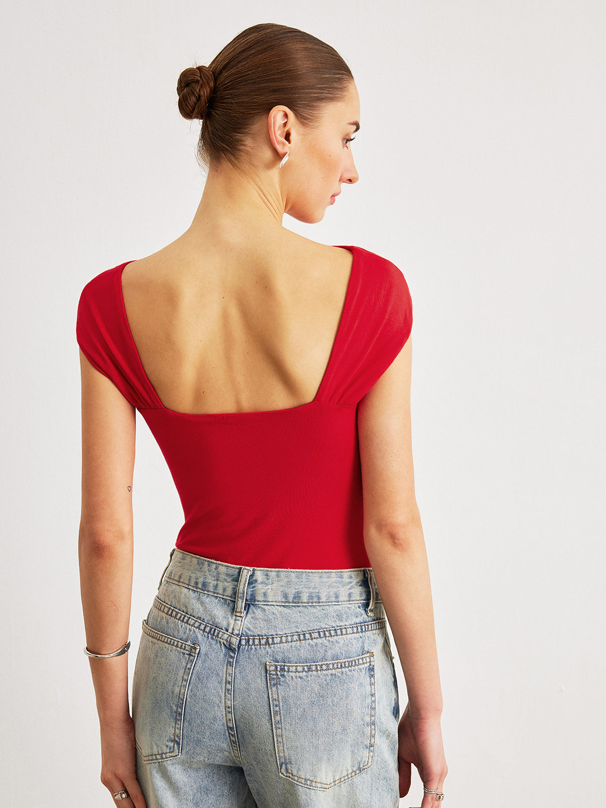 Off-Shoulder Backless Top
