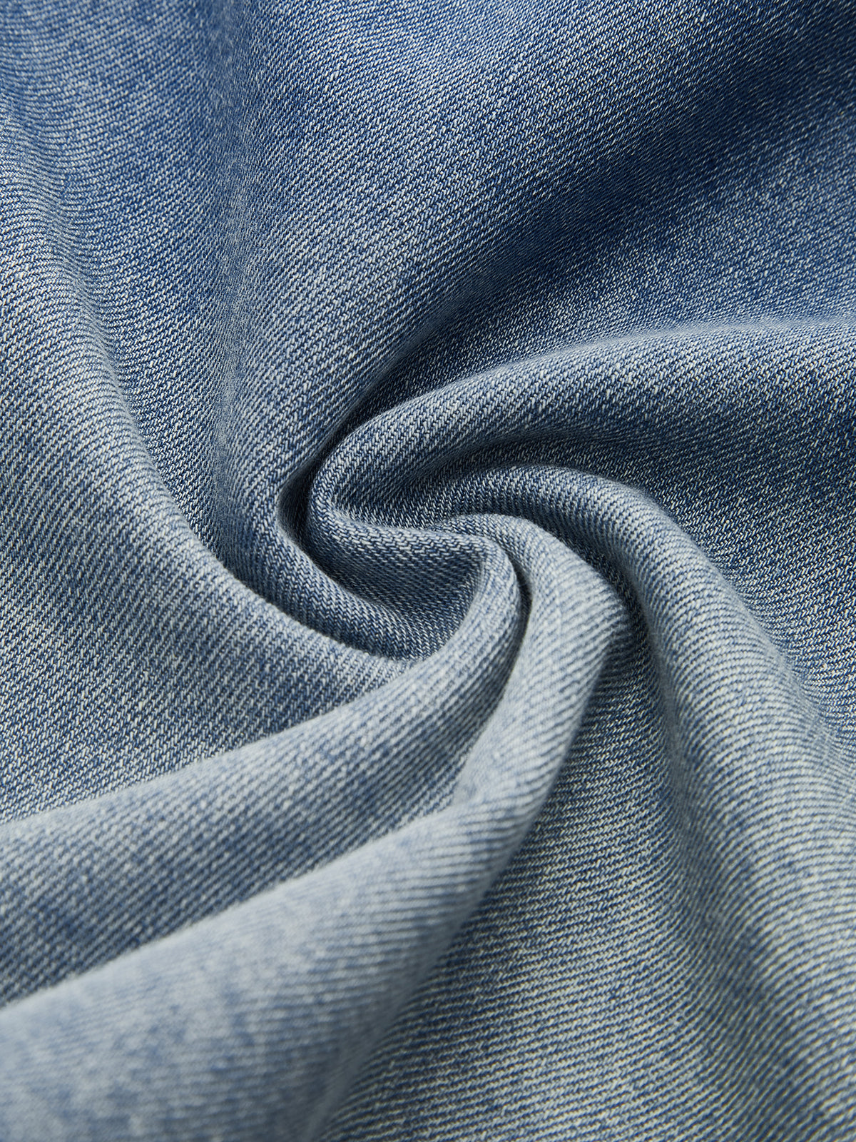 Asymmetrical Collar Denim Crop Shirt