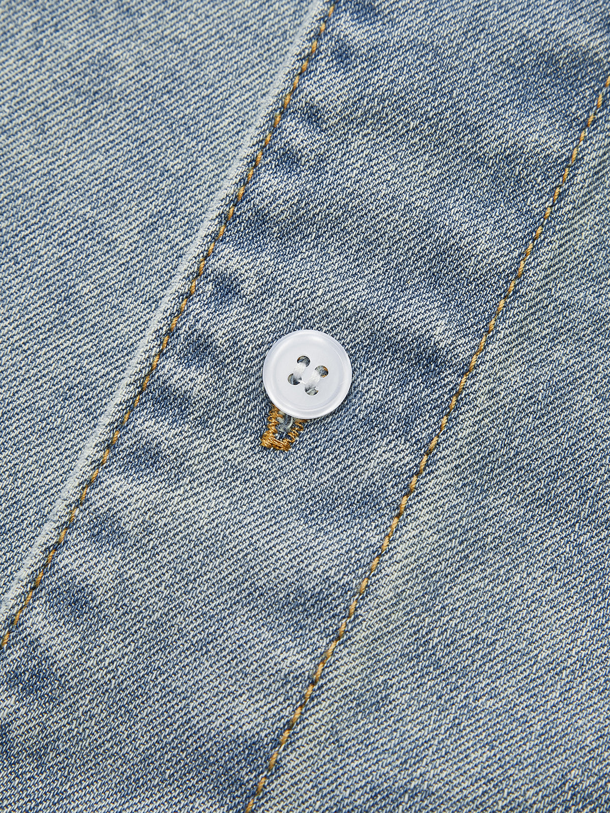 Asymmetrical Collar Denim Crop Shirt