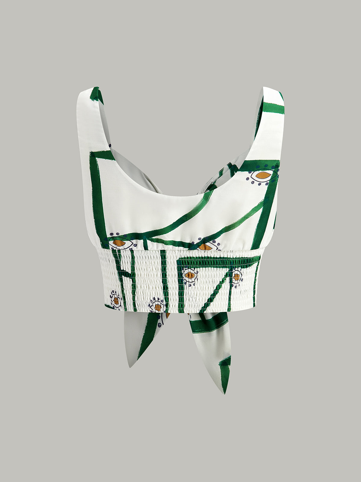 Front Tie Cami Top With Tiered Skirt Set