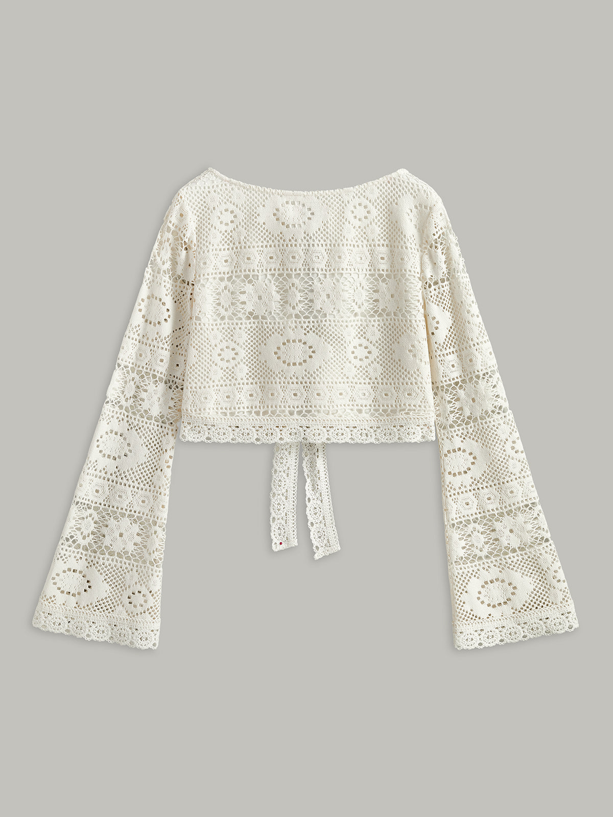 Crochet Tie-Back Semi-Sheer Skirt Set