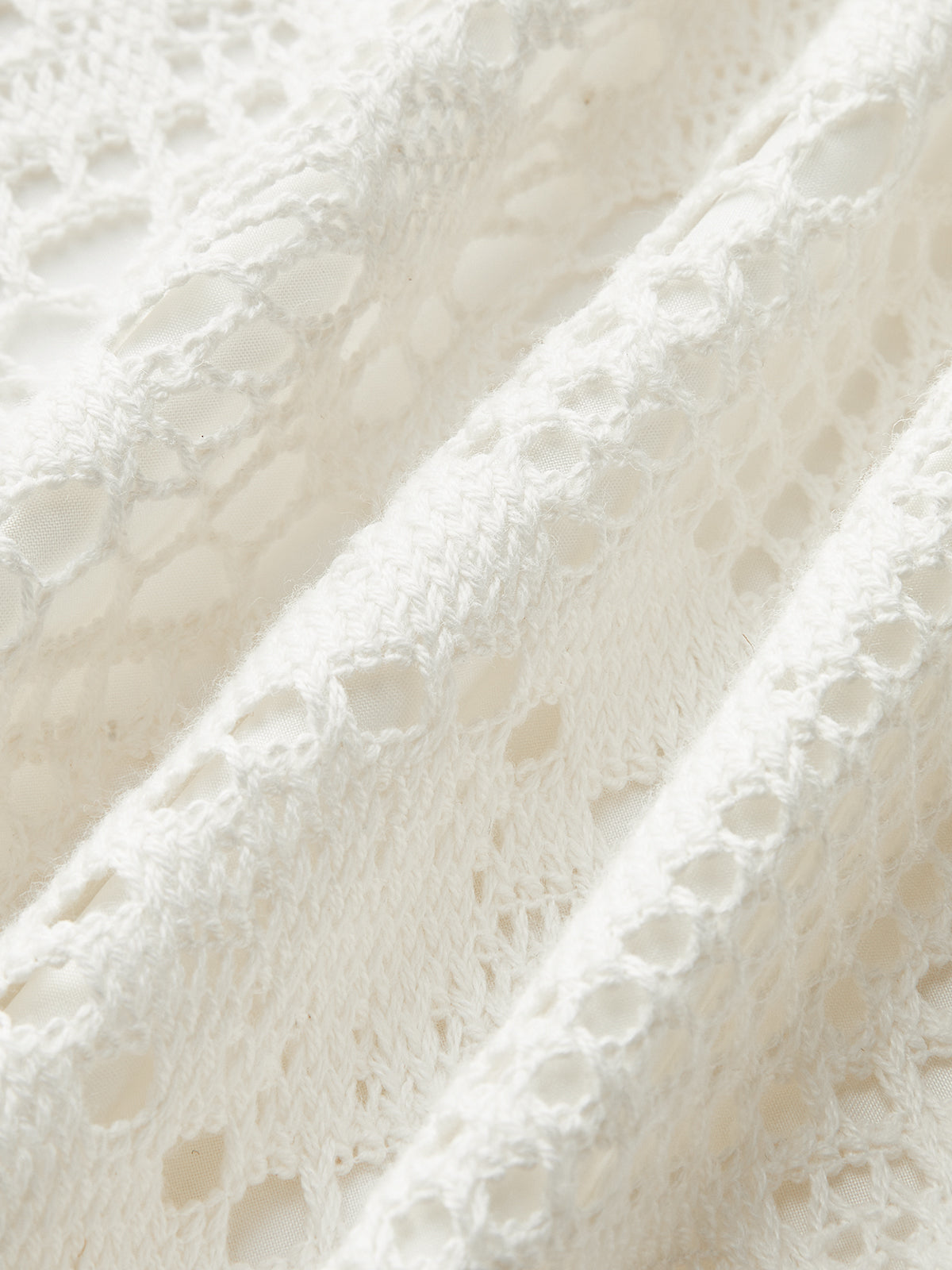 Crochet Tie-Back Semi-Sheer Skirt Set