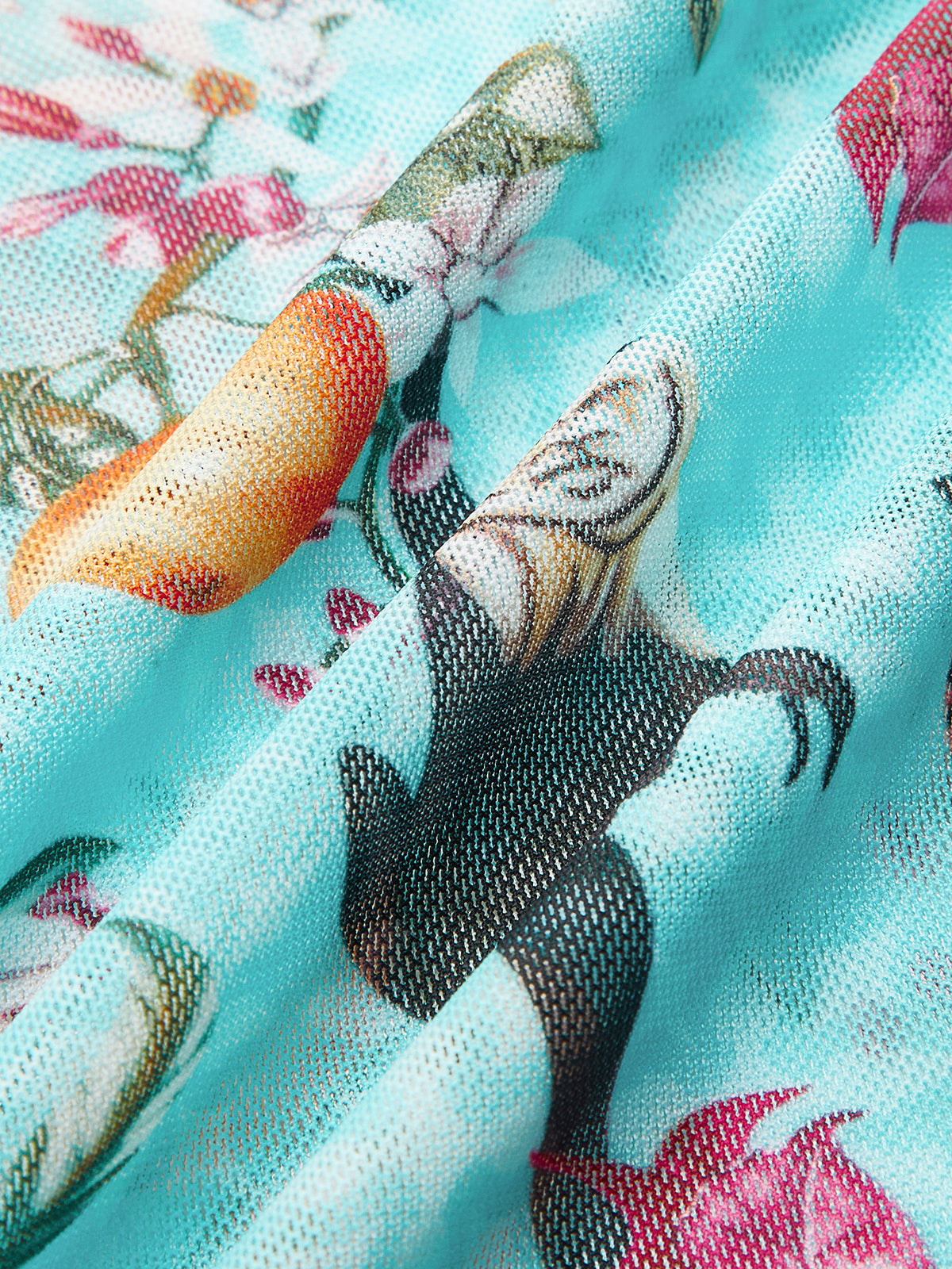 Floral Print Bikini Set With Cover-Up Skirt