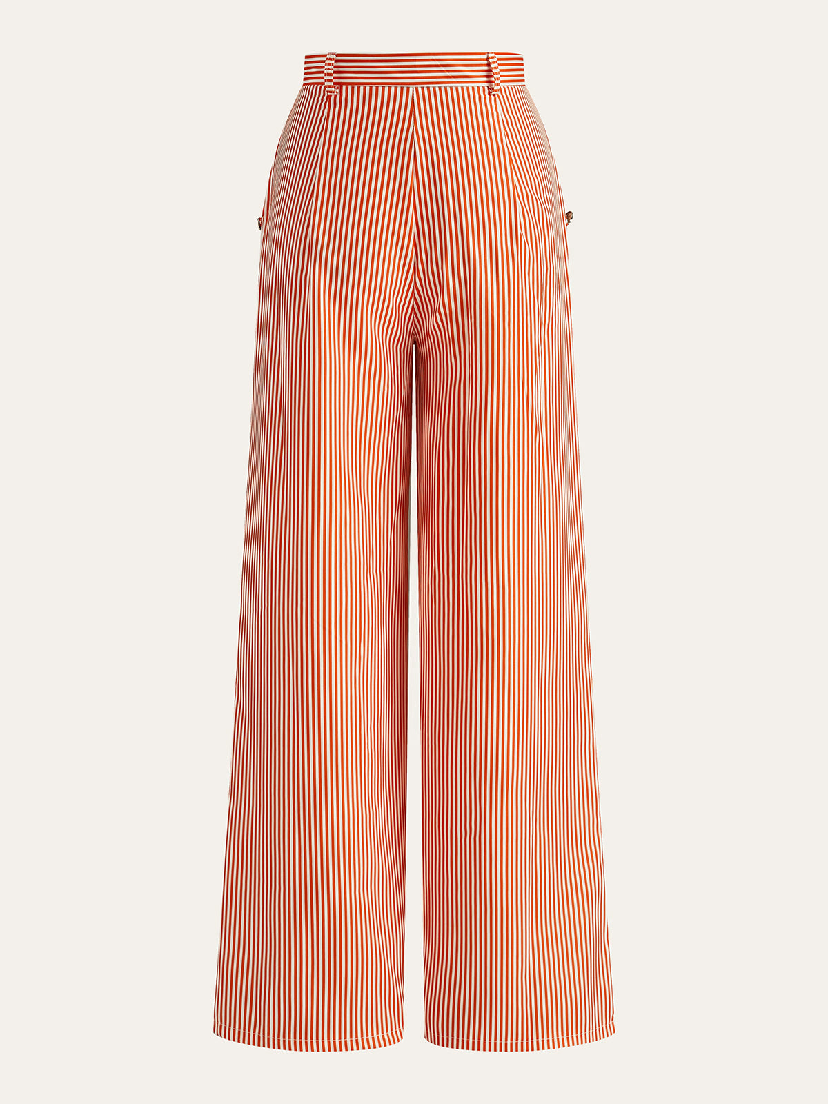Striped Rosette Detail Top With Pants Set