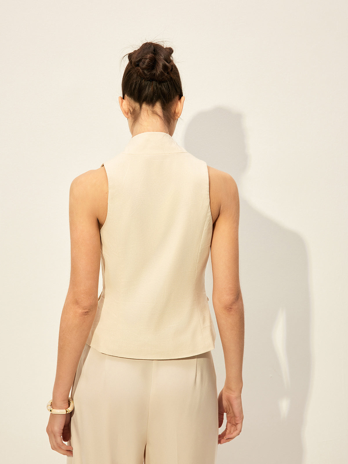 Cotton & Linen Decor Pockets Vest