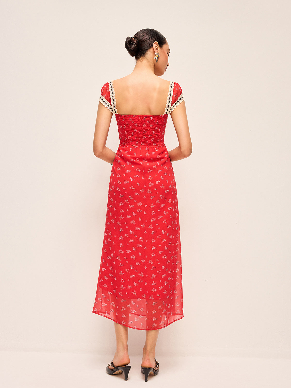 Tie-Back Floral Dress