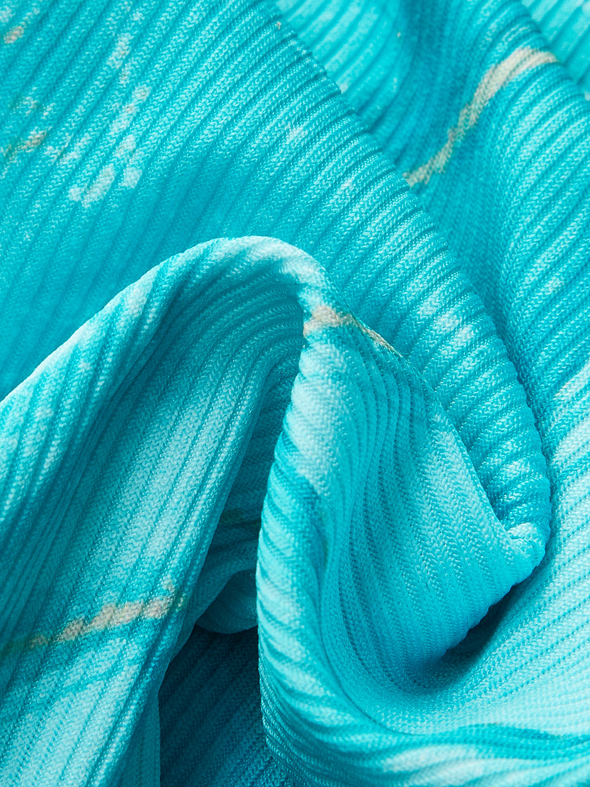 Marble Print Bikini Set With Cover-Up Skirt