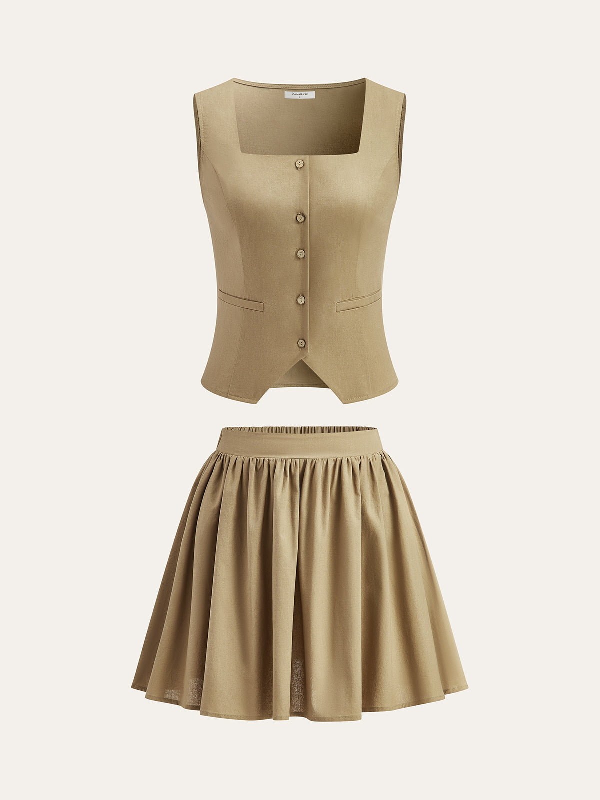 Linen & Cotton Skirt Set