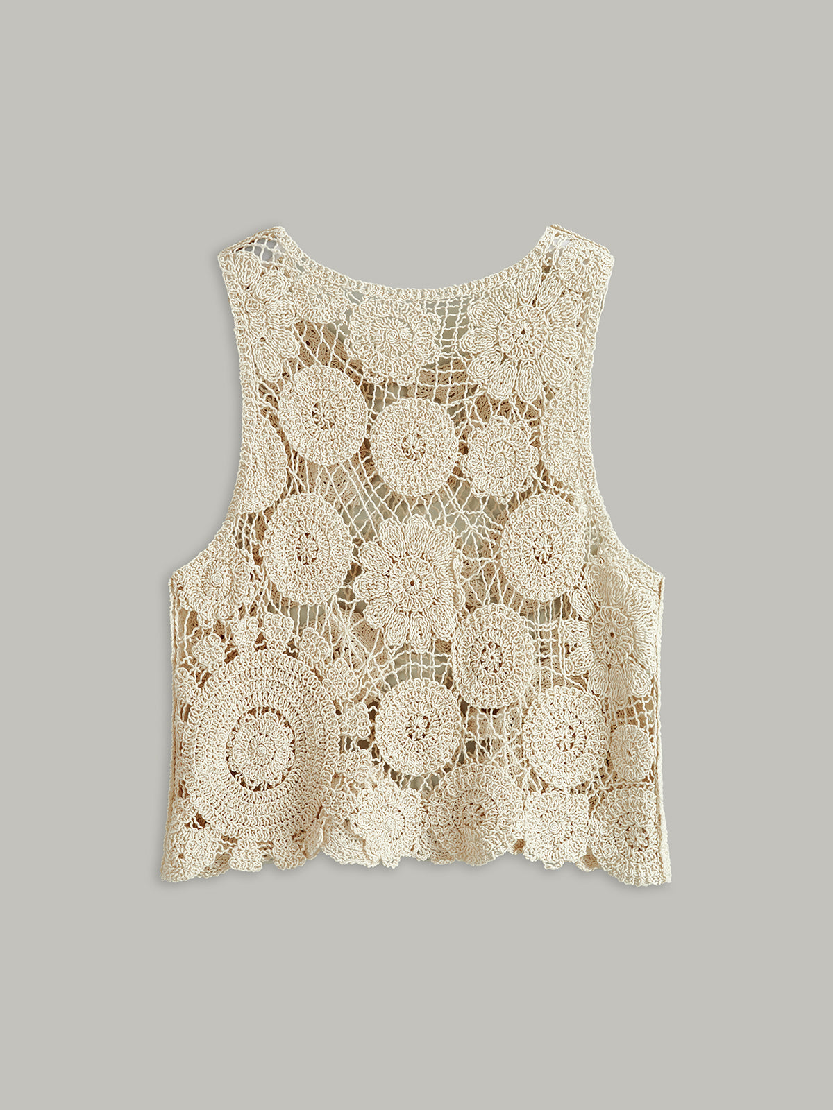 Sleeveless Cotton Jacquard Sweater Vest