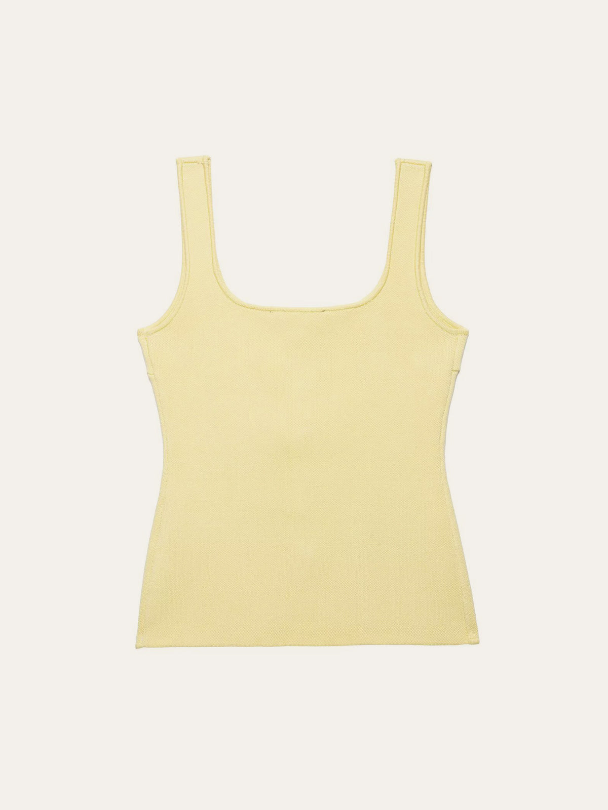 Curved Hem Ribbed Knit Vest