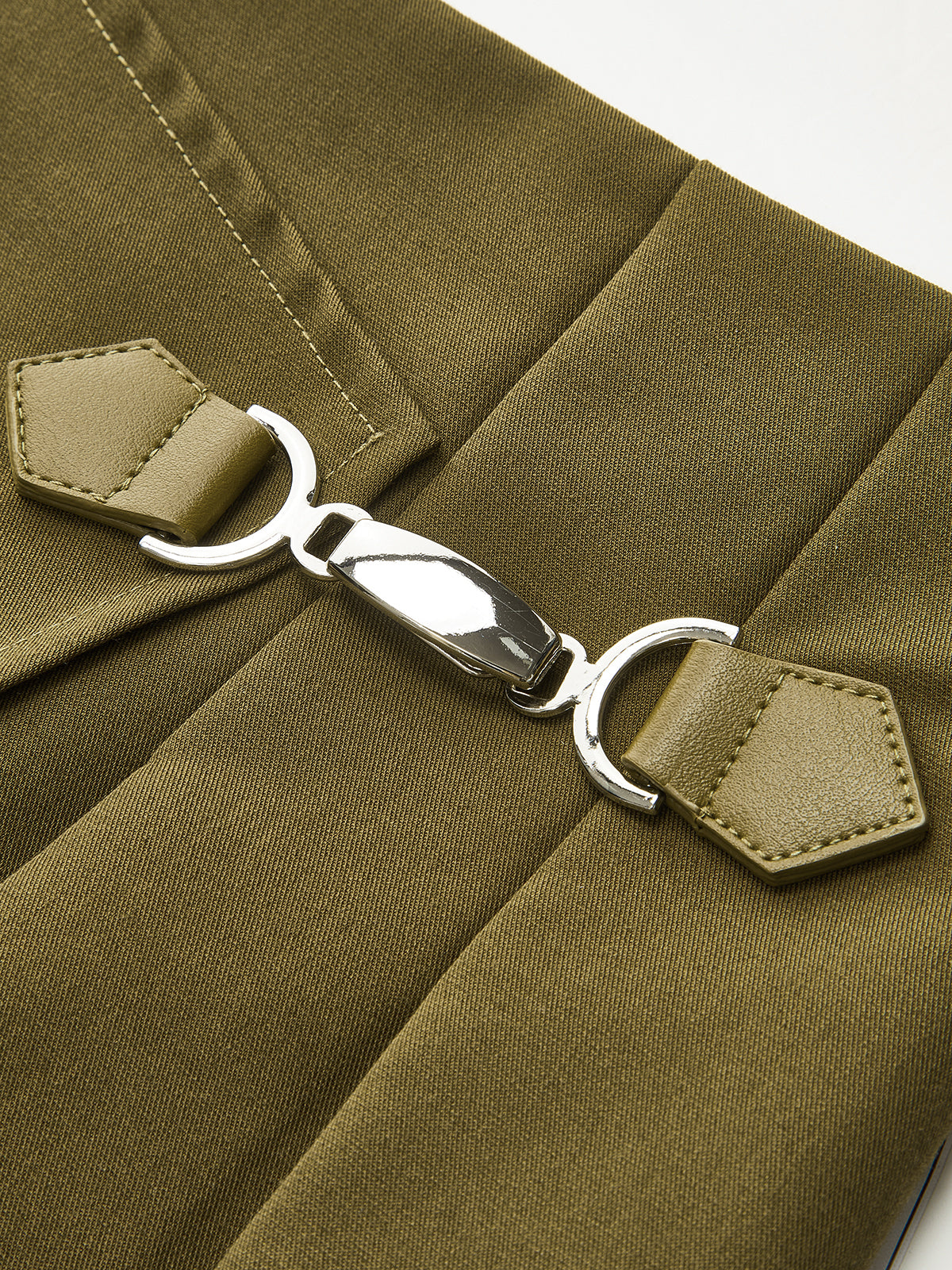 Pocketed Wrap Pleated Skirt